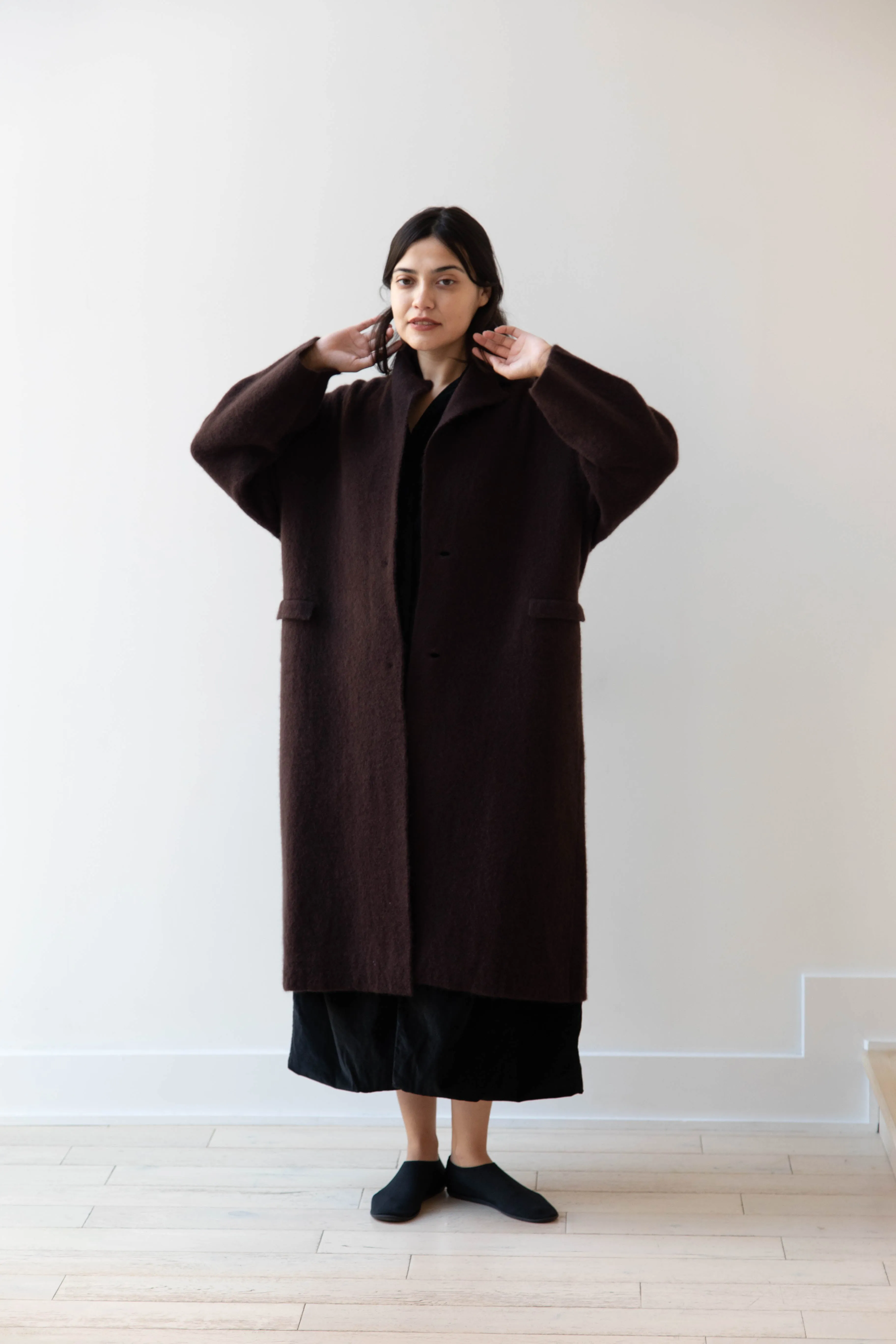 Boboutic | Cruel Touch Cashmere Silk Coat in Brown