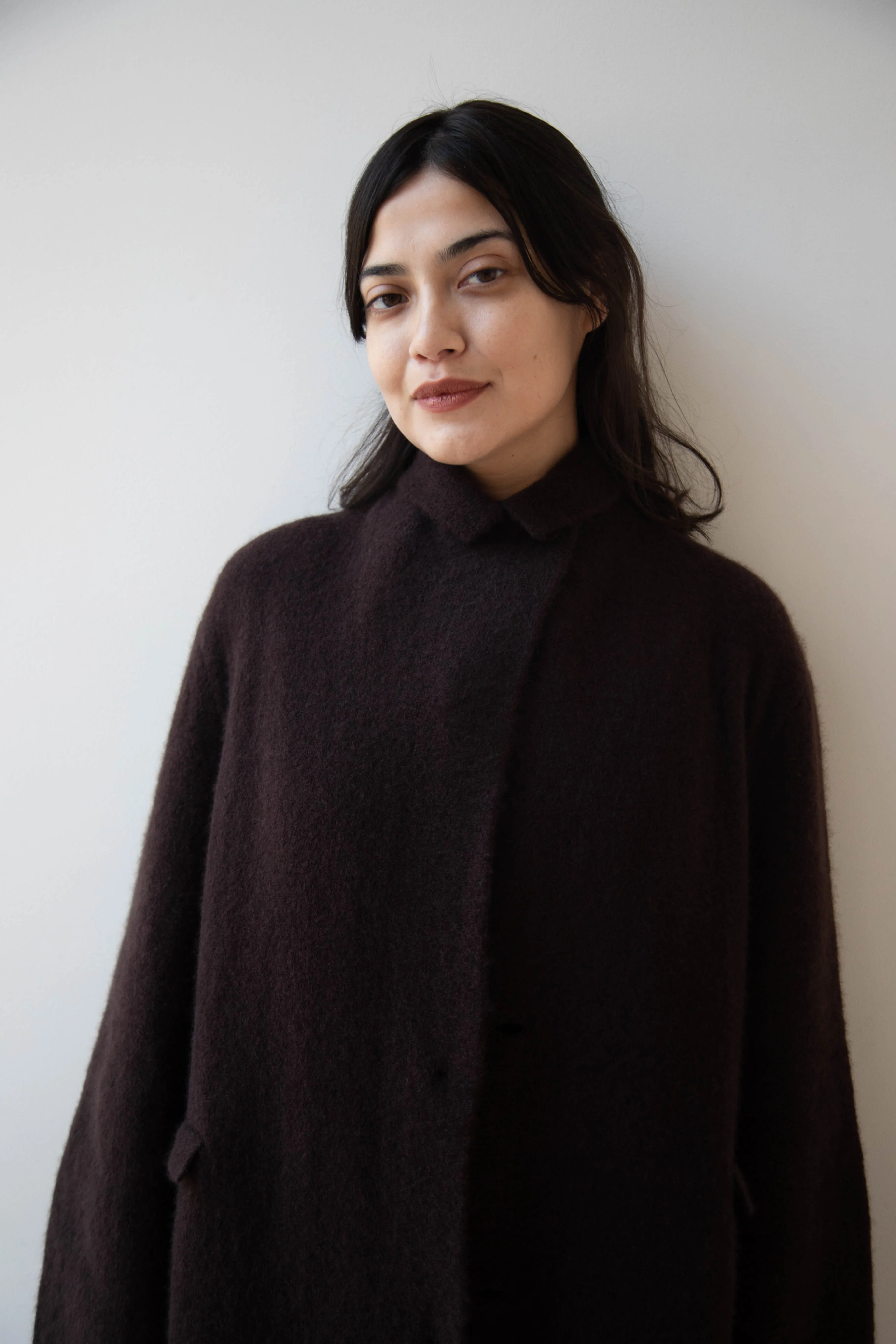 Boboutic | Cruel Touch Cashmere Silk Coat in Brown