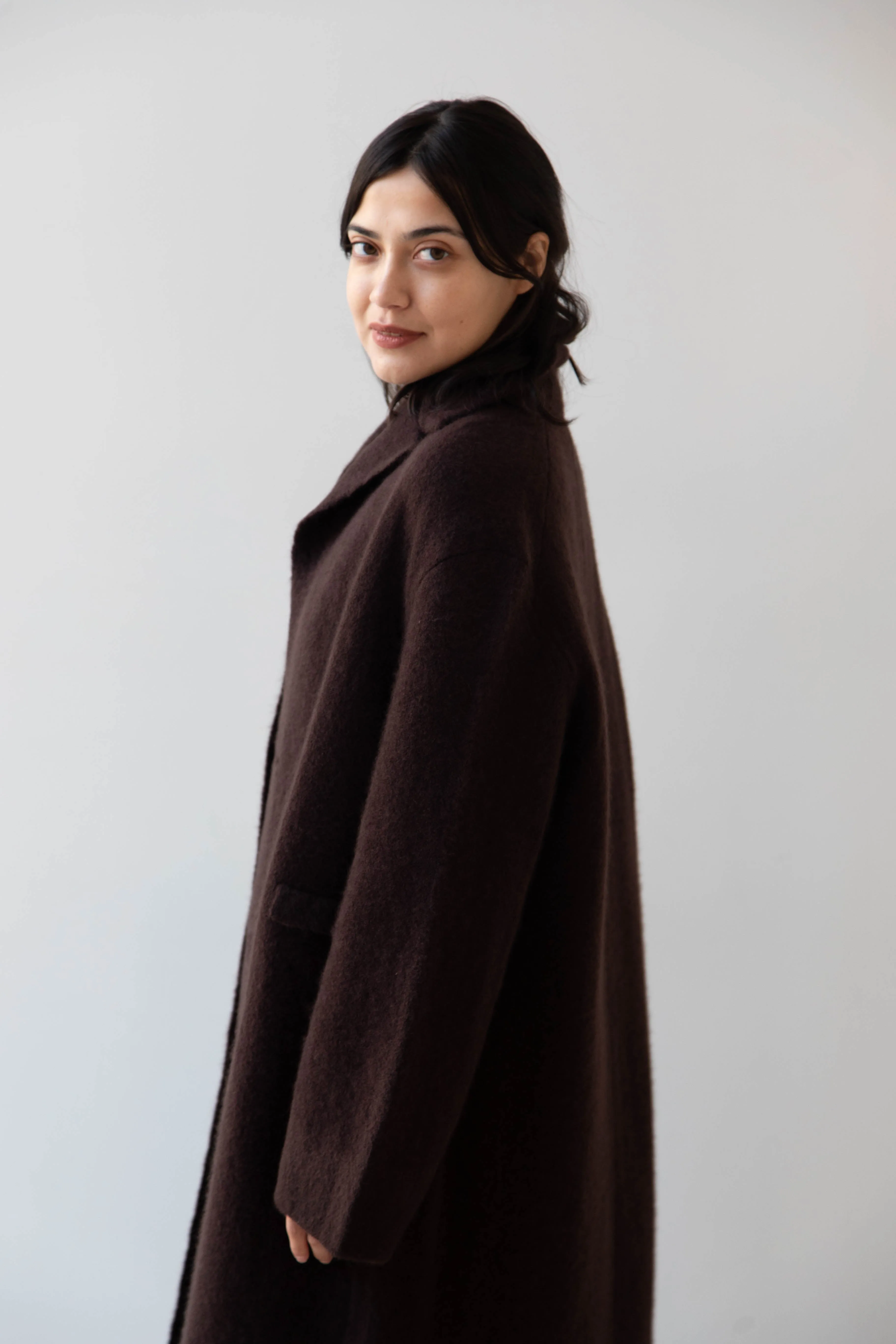 Boboutic | Cruel Touch Cashmere Silk Coat in Brown