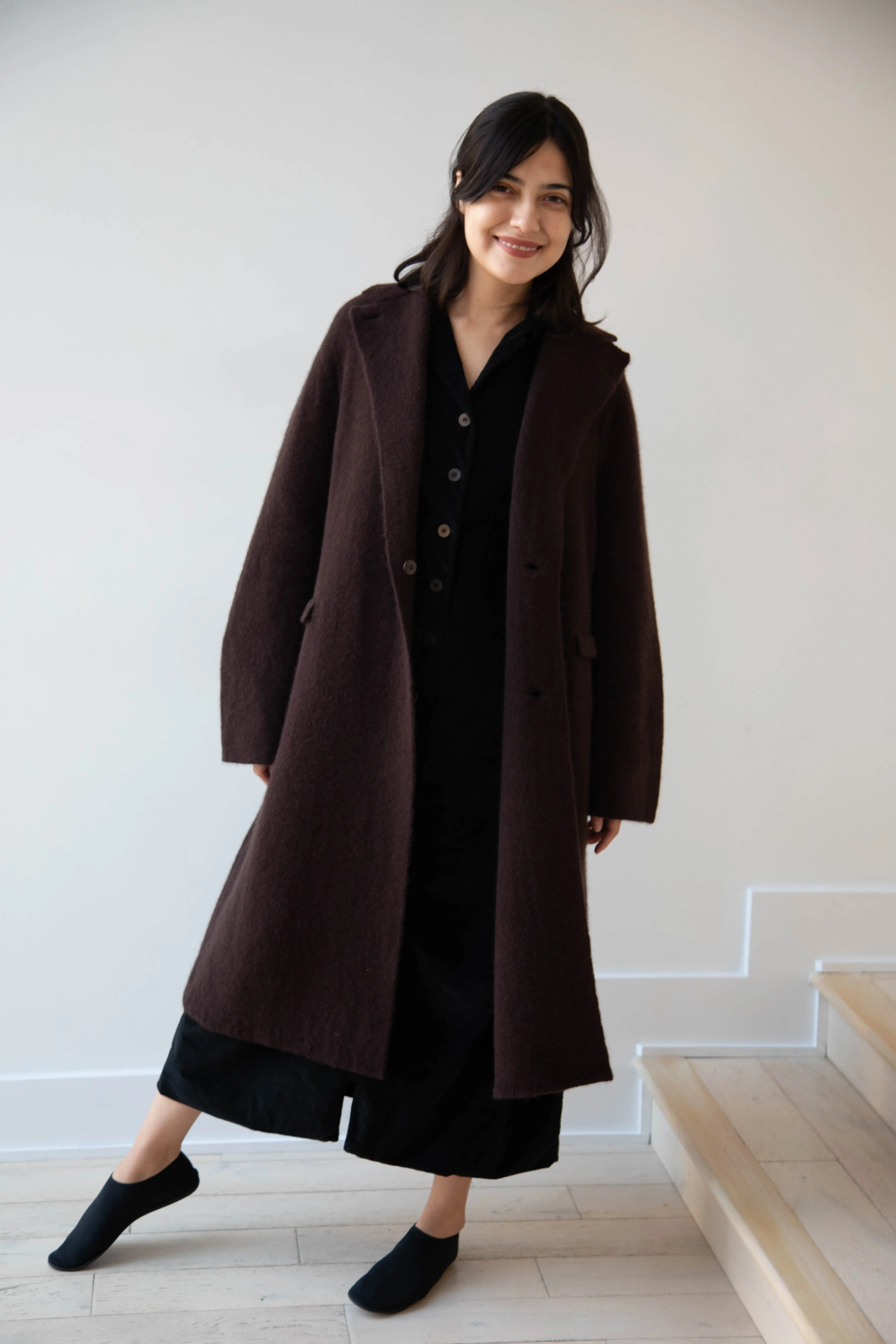 Boboutic | Cruel Touch Cashmere Silk Coat in Brown