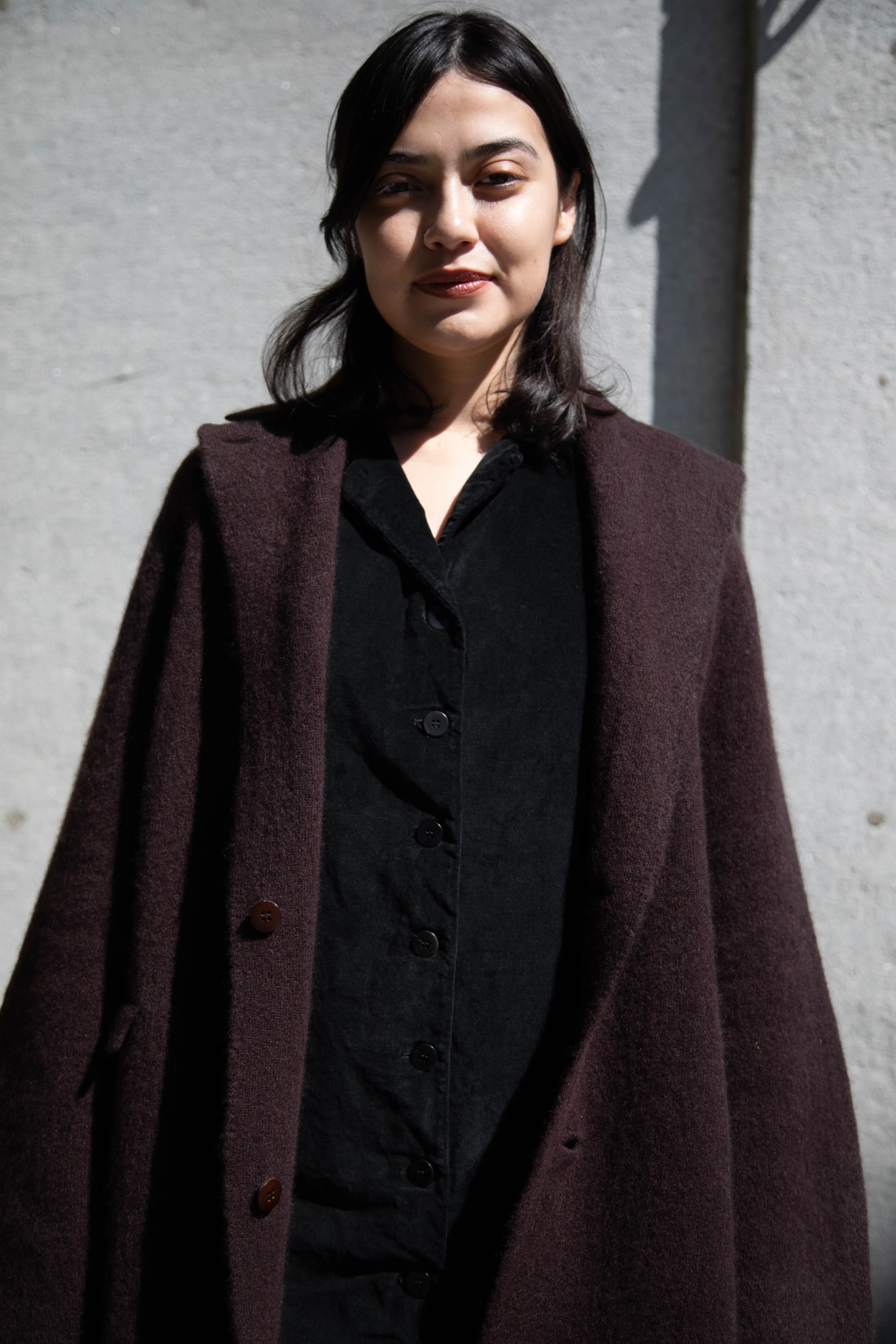 Boboutic | Cruel Touch Cashmere Silk Coat in Brown