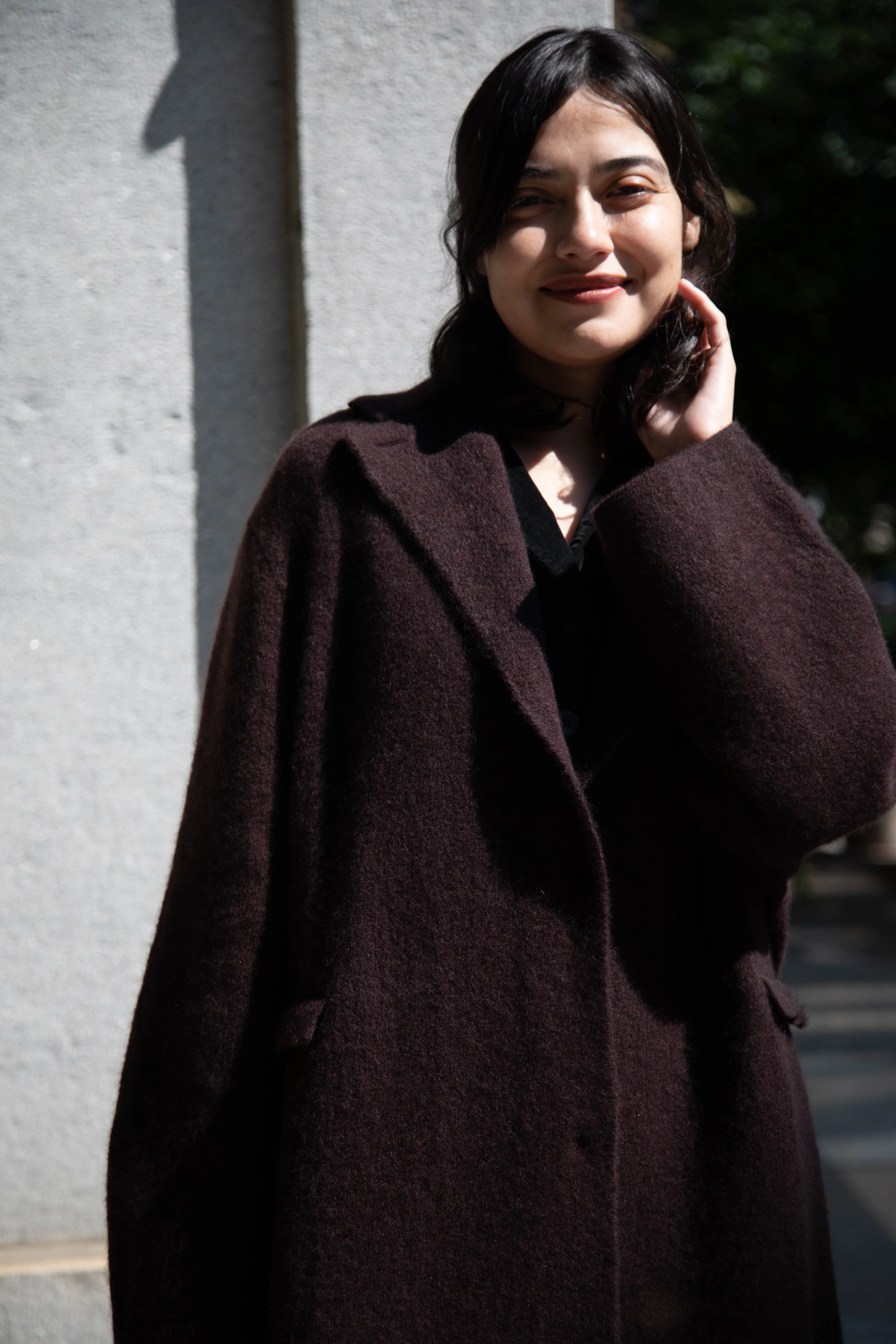 Boboutic | Cruel Touch Cashmere Silk Coat in Brown