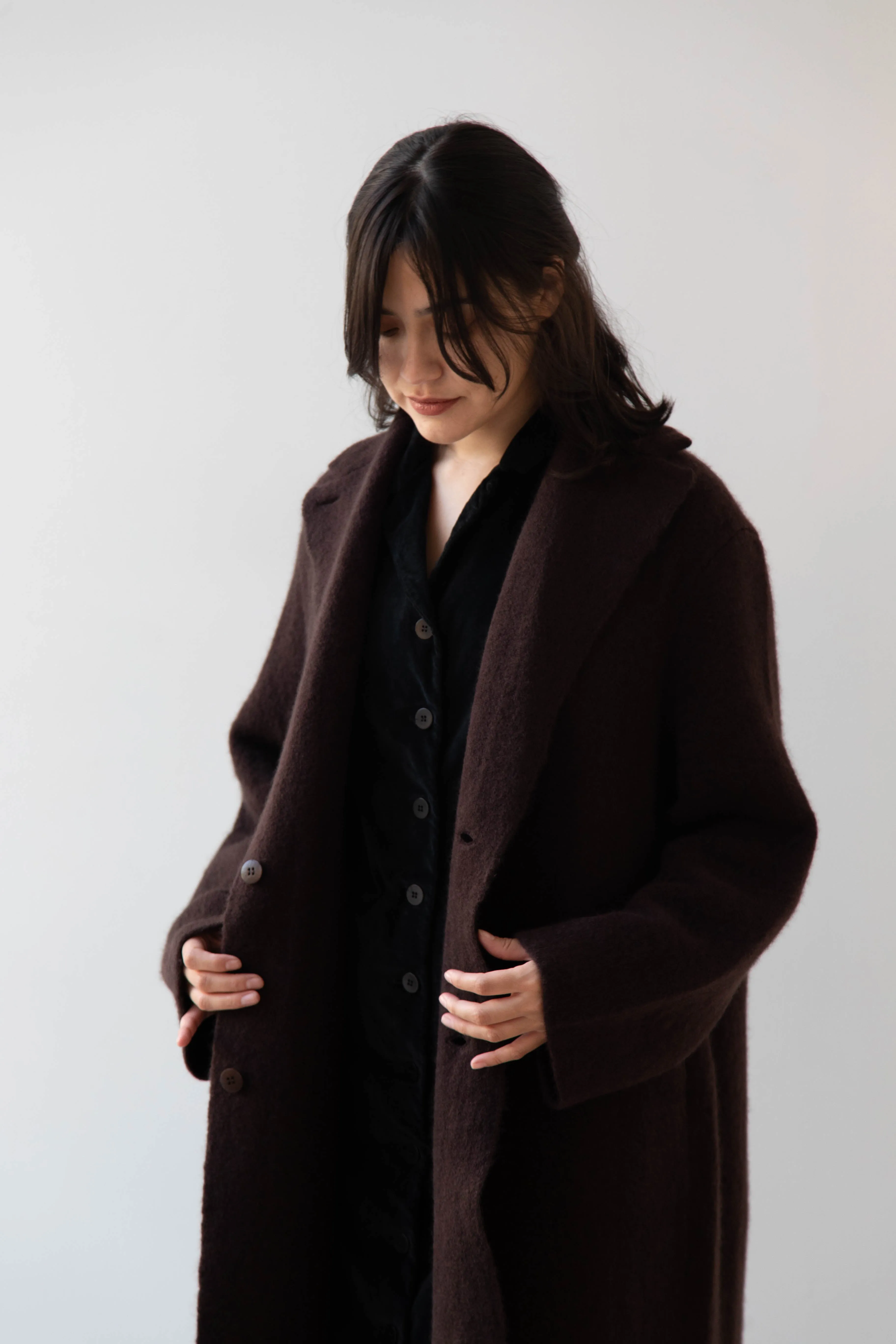 Boboutic | Cruel Touch Cashmere Silk Coat in Brown