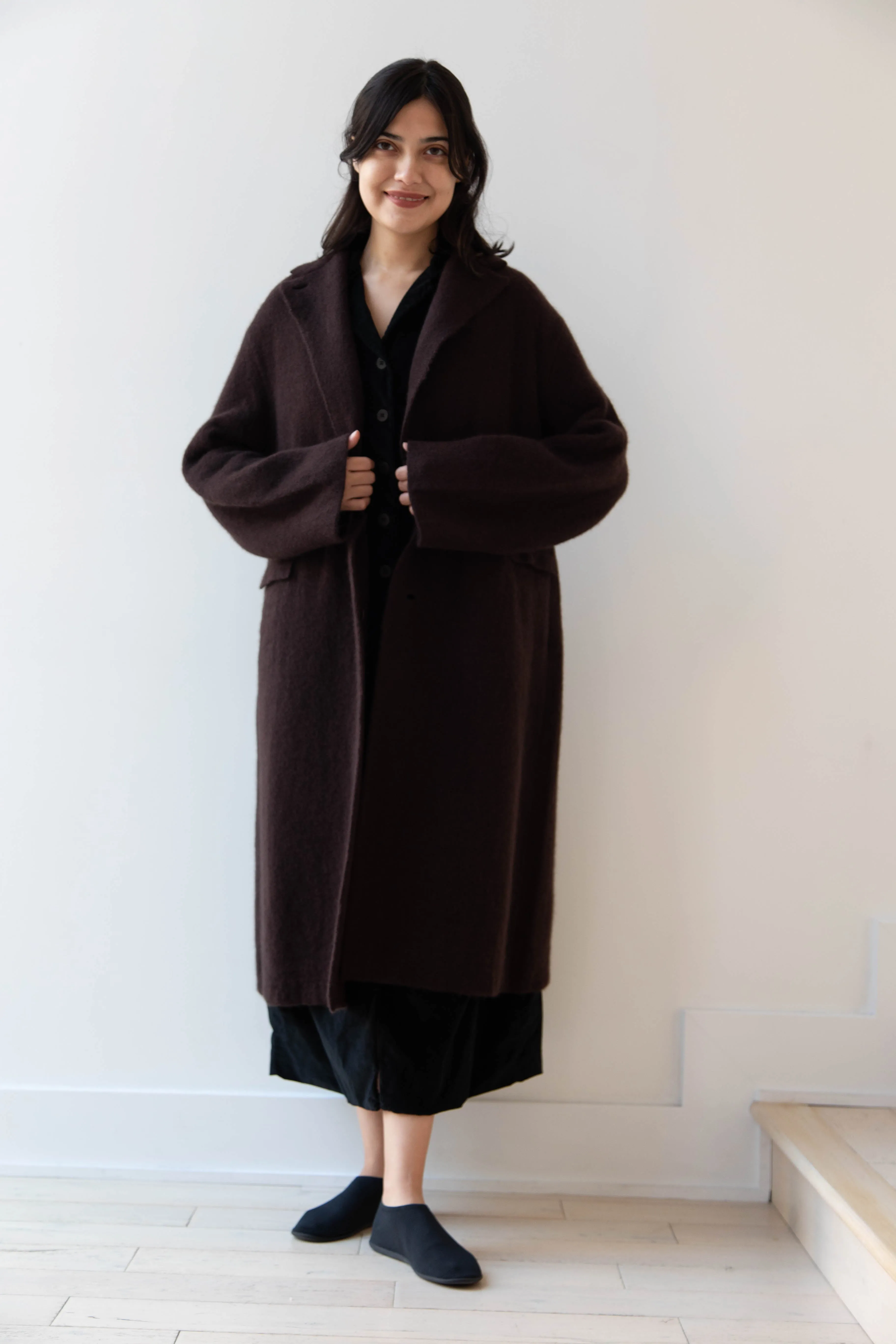 Boboutic | Cruel Touch Cashmere Silk Coat in Brown