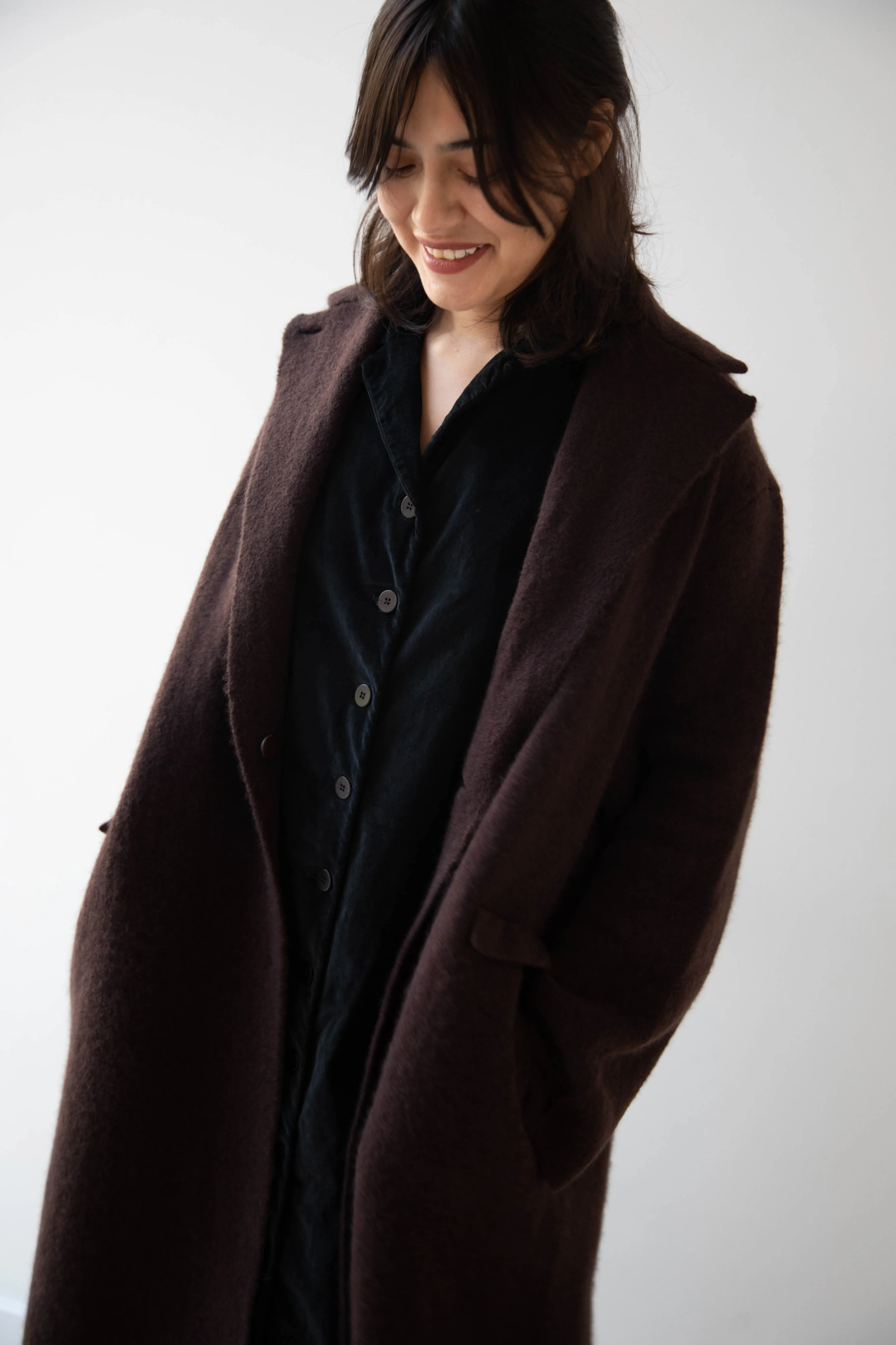 Boboutic | Cruel Touch Cashmere Silk Coat in Brown