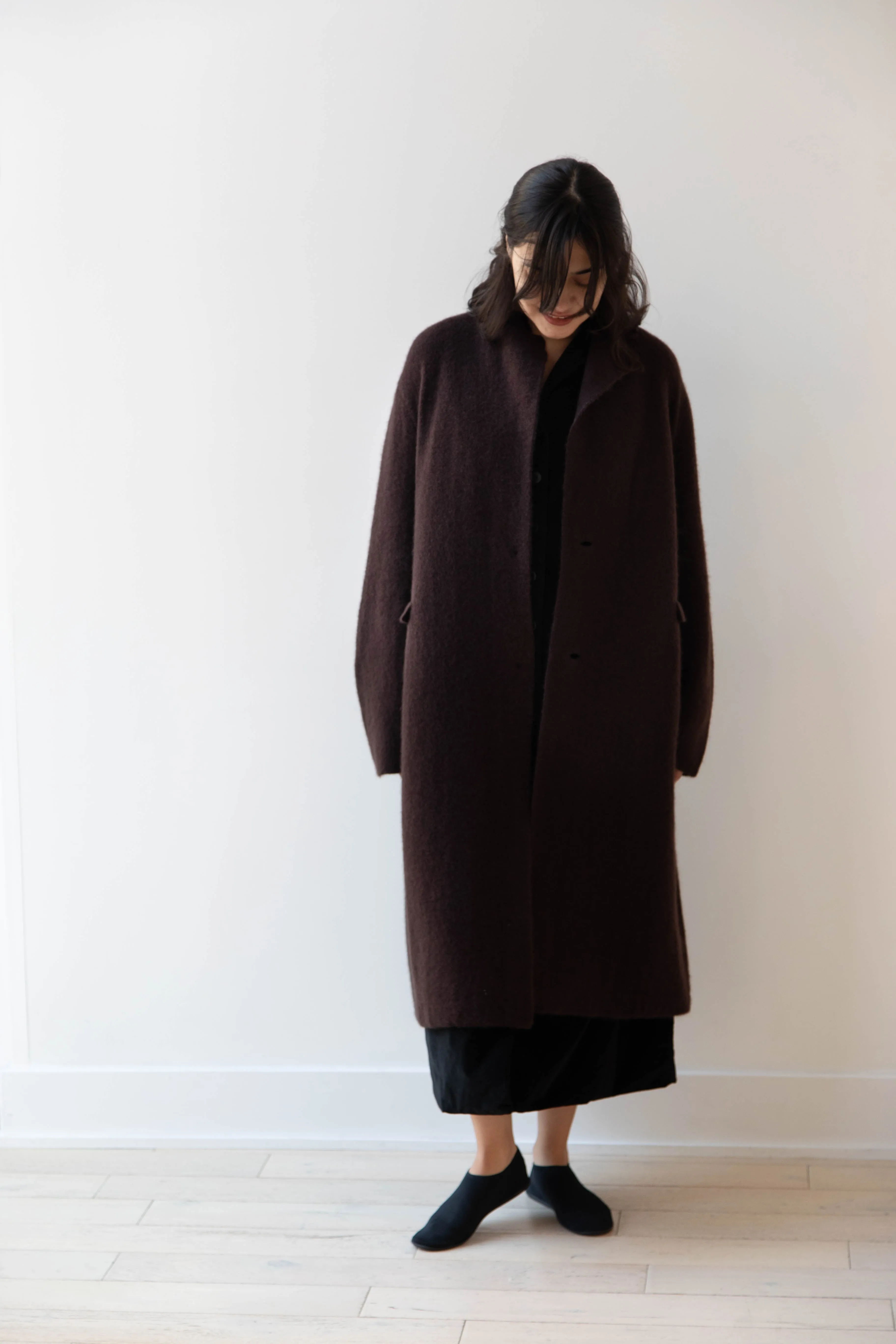 Boboutic | Cruel Touch Cashmere Silk Coat in Brown