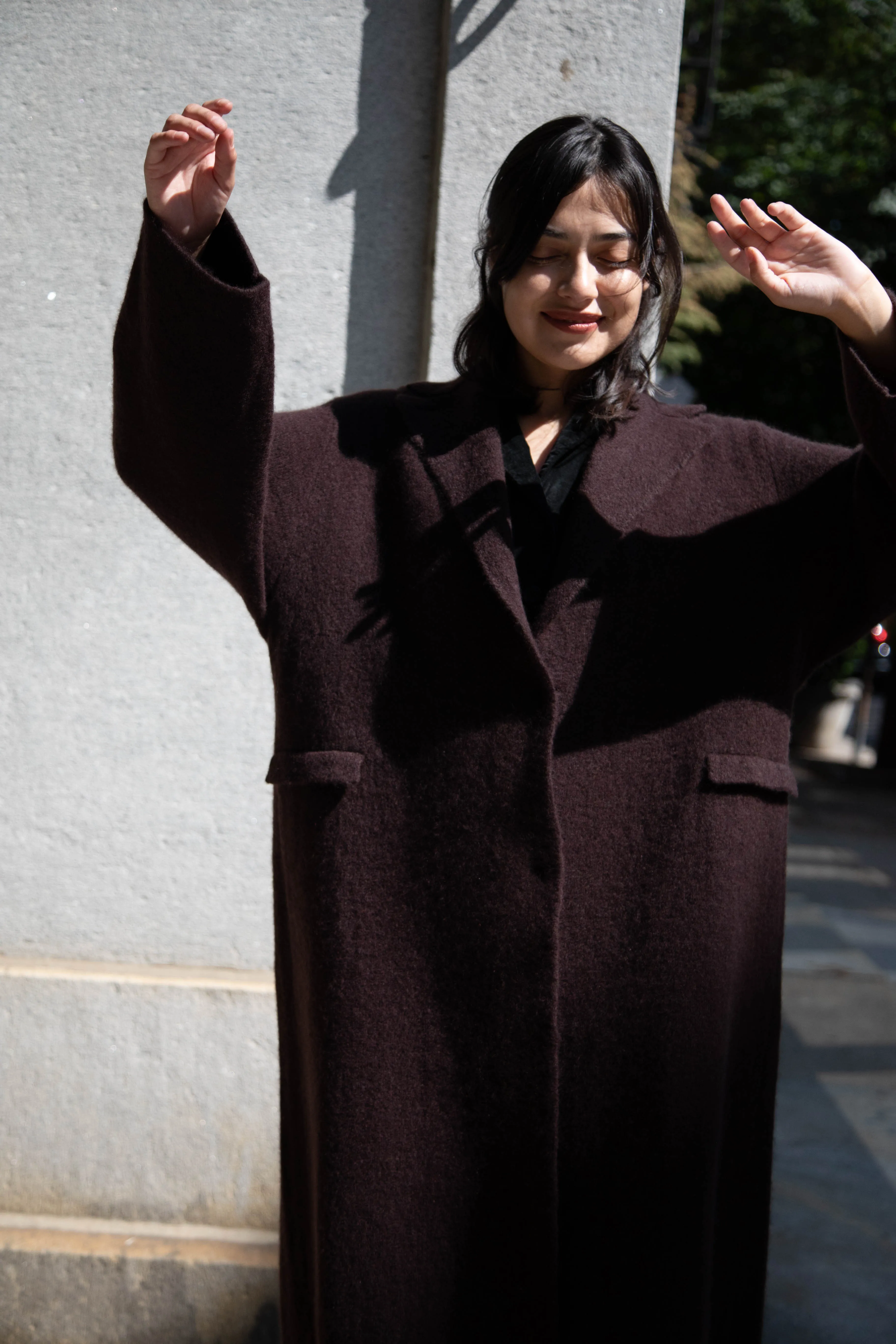 Boboutic | Cruel Touch Cashmere Silk Coat in Brown