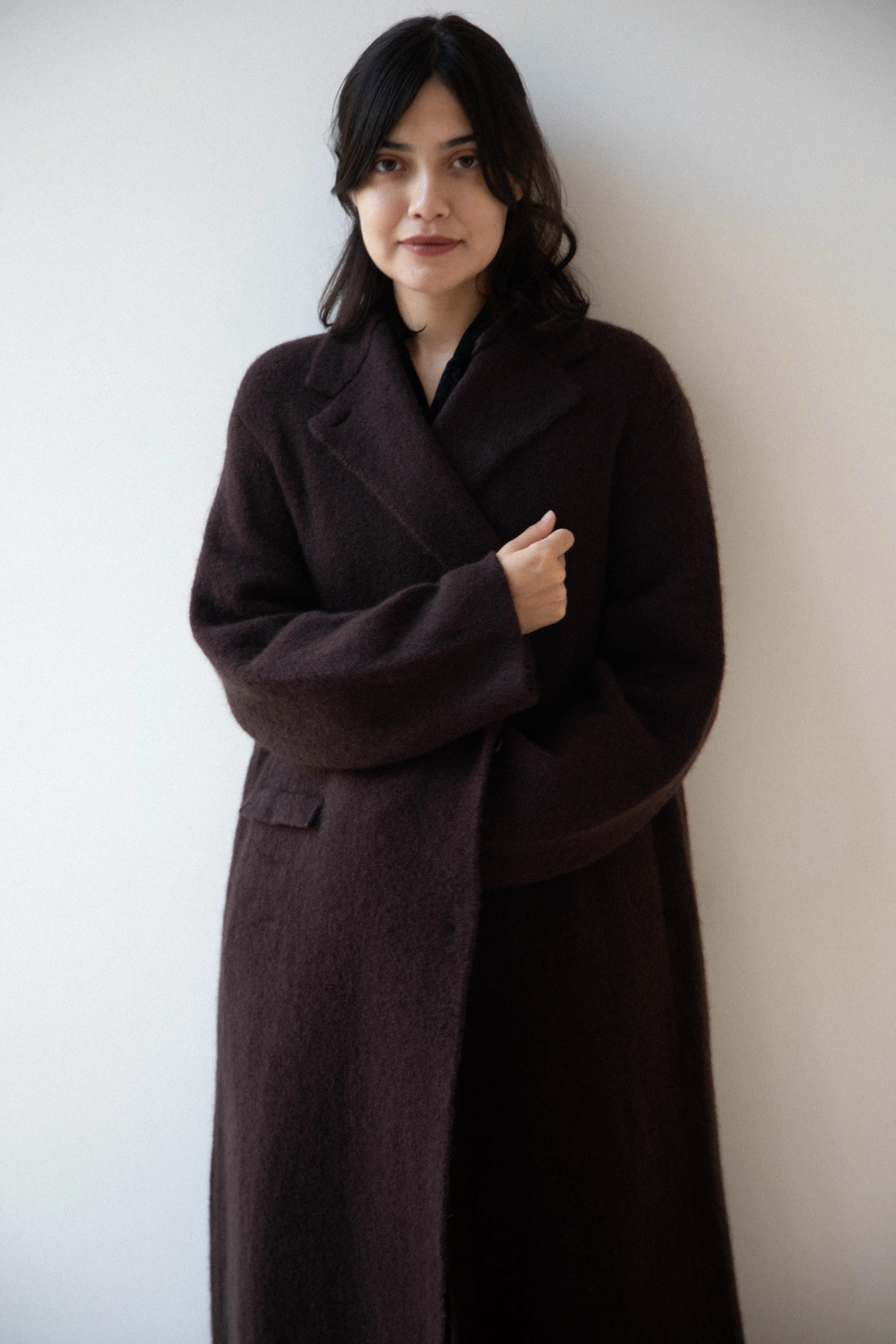 Boboutic | Cruel Touch Cashmere Silk Coat in Brown