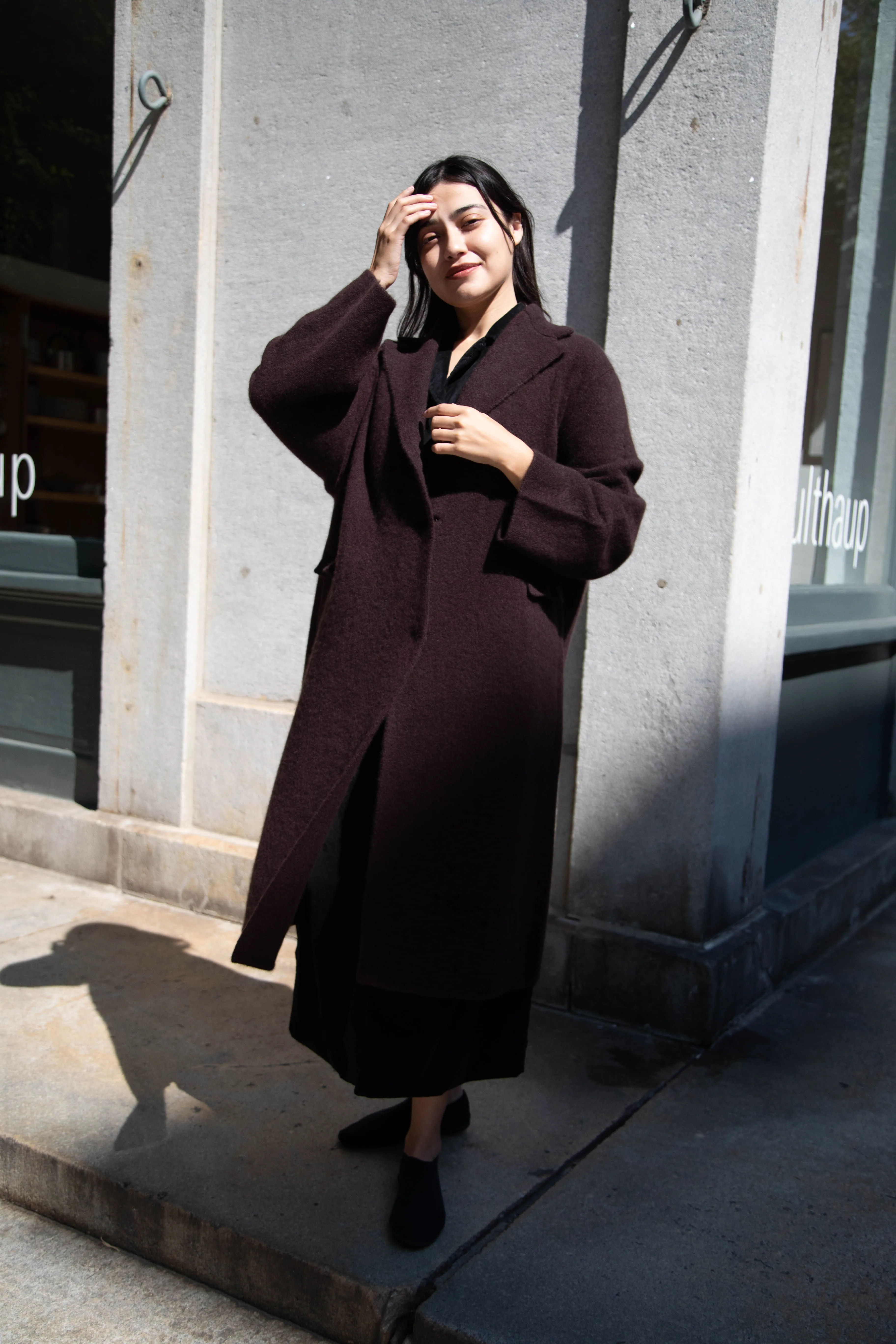 Boboutic | Cruel Touch Cashmere Silk Coat in Brown
