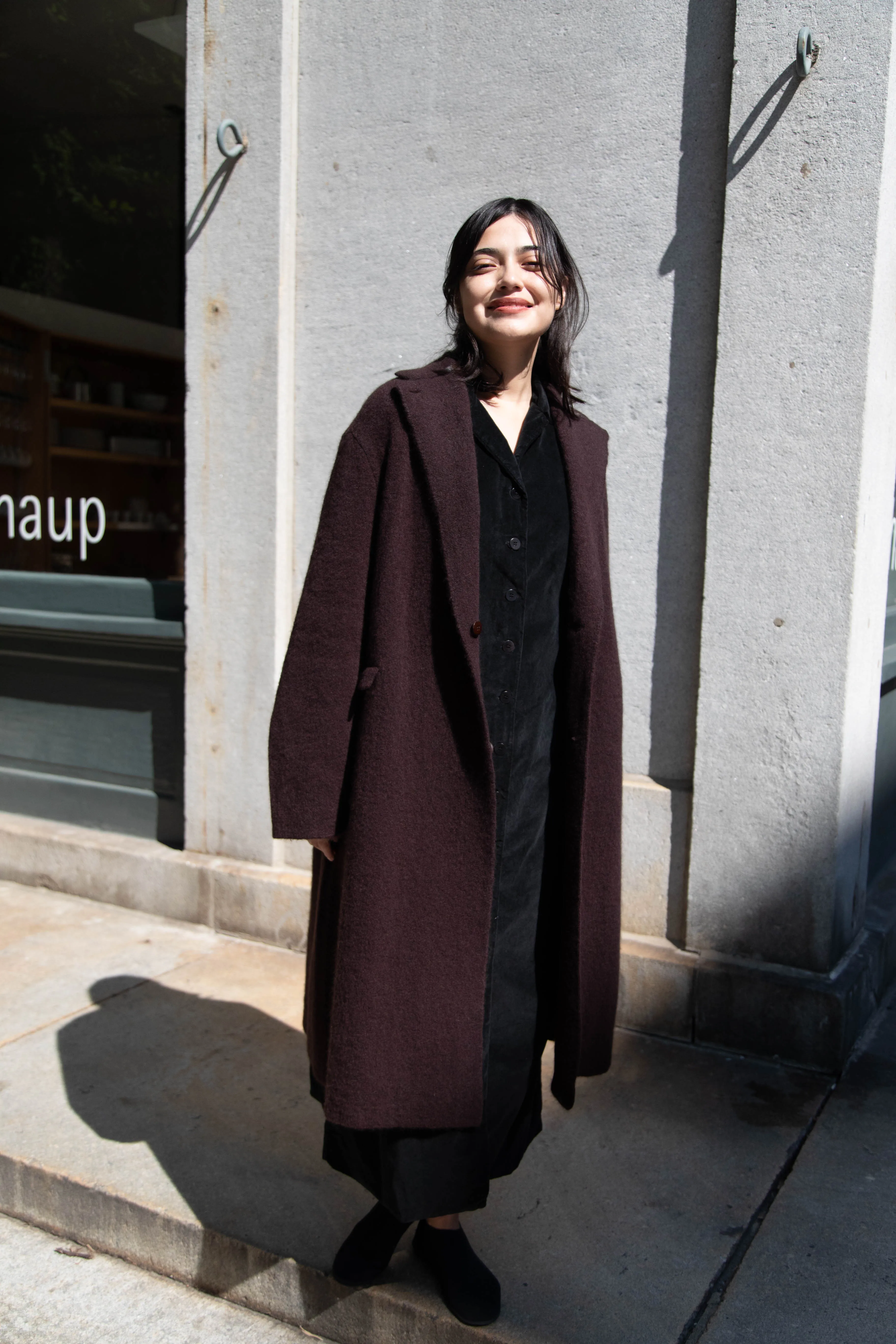 Boboutic | Cruel Touch Cashmere Silk Coat in Brown