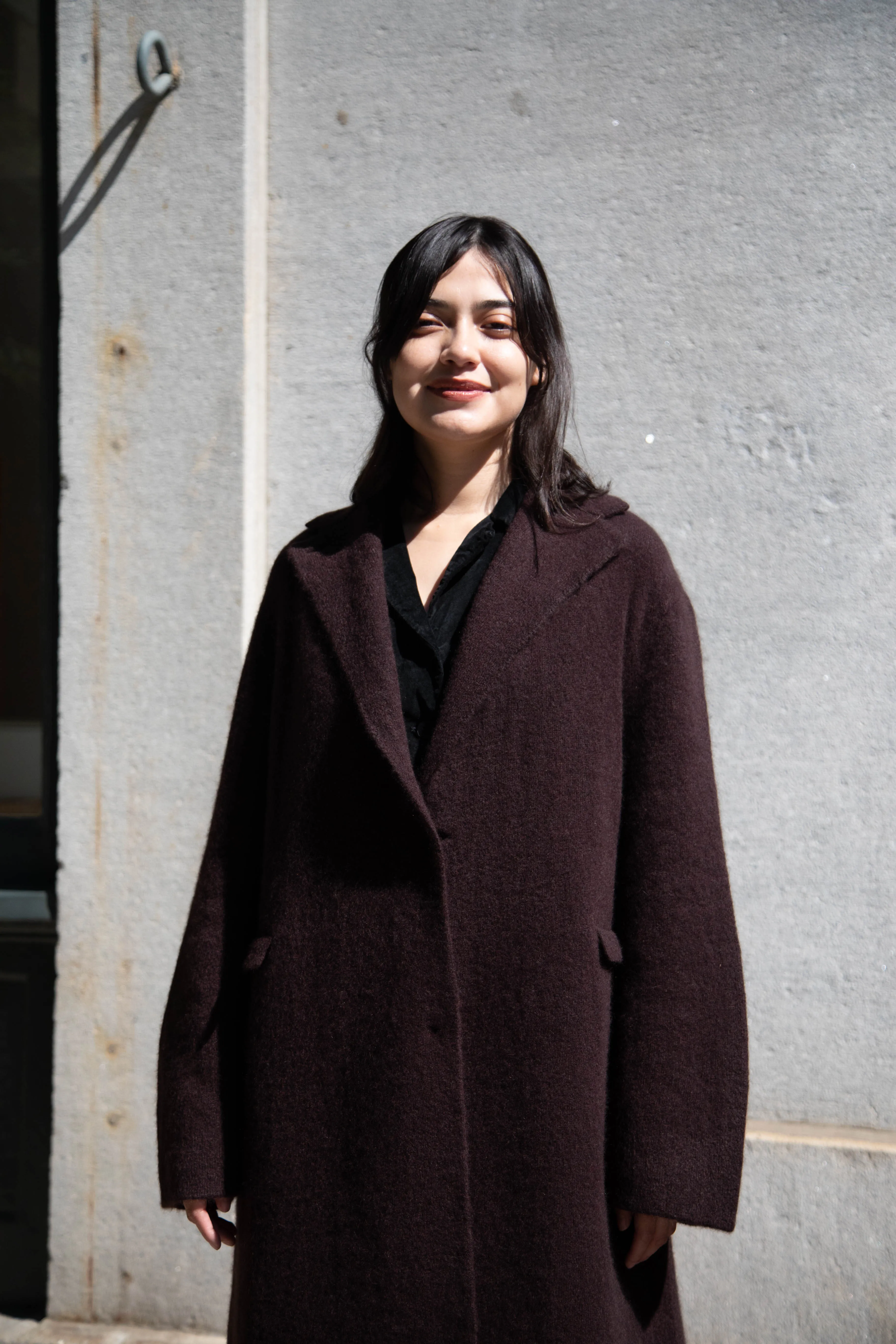 Boboutic | Cruel Touch Cashmere Silk Coat in Brown