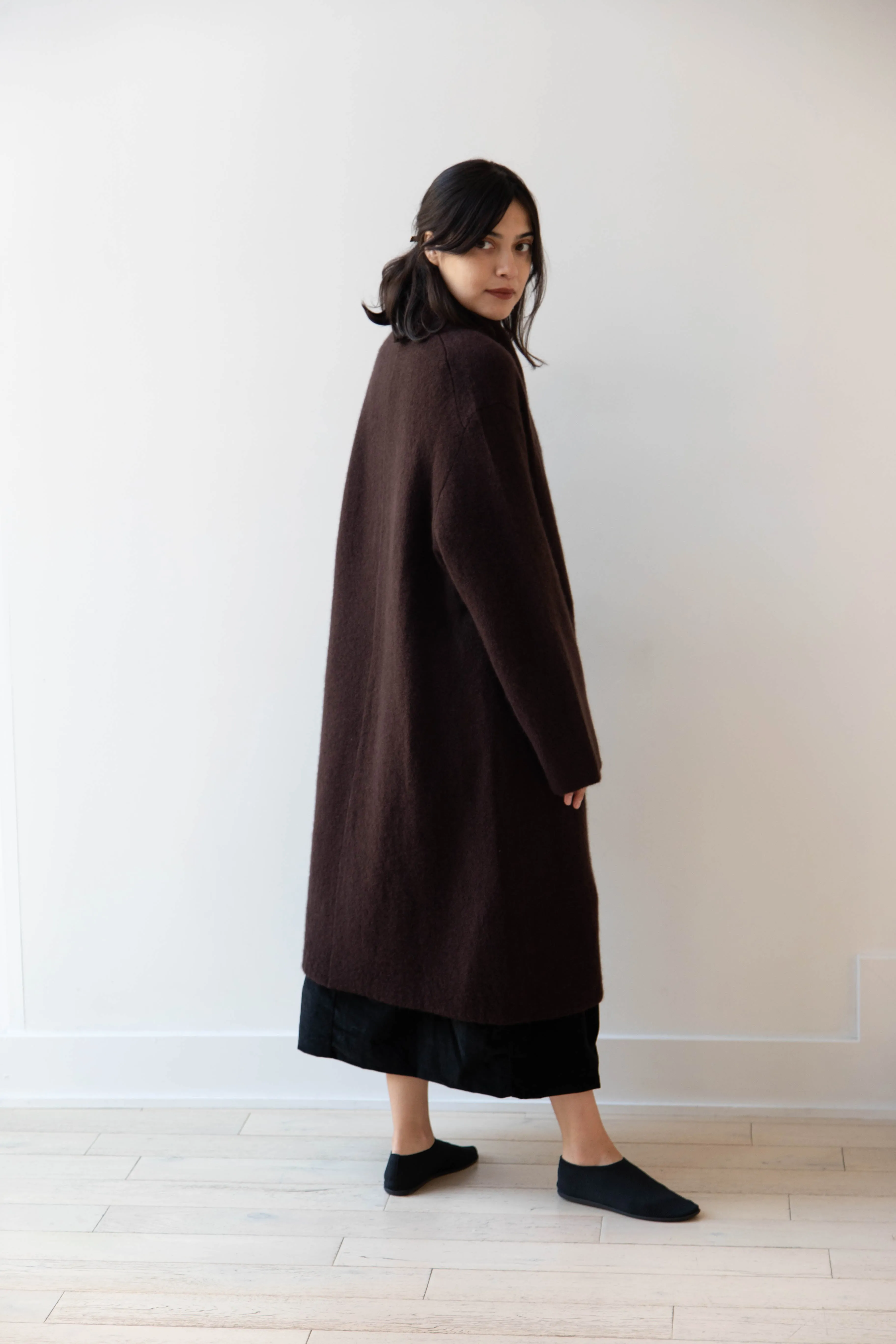 Boboutic | Cruel Touch Cashmere Silk Coat in Brown