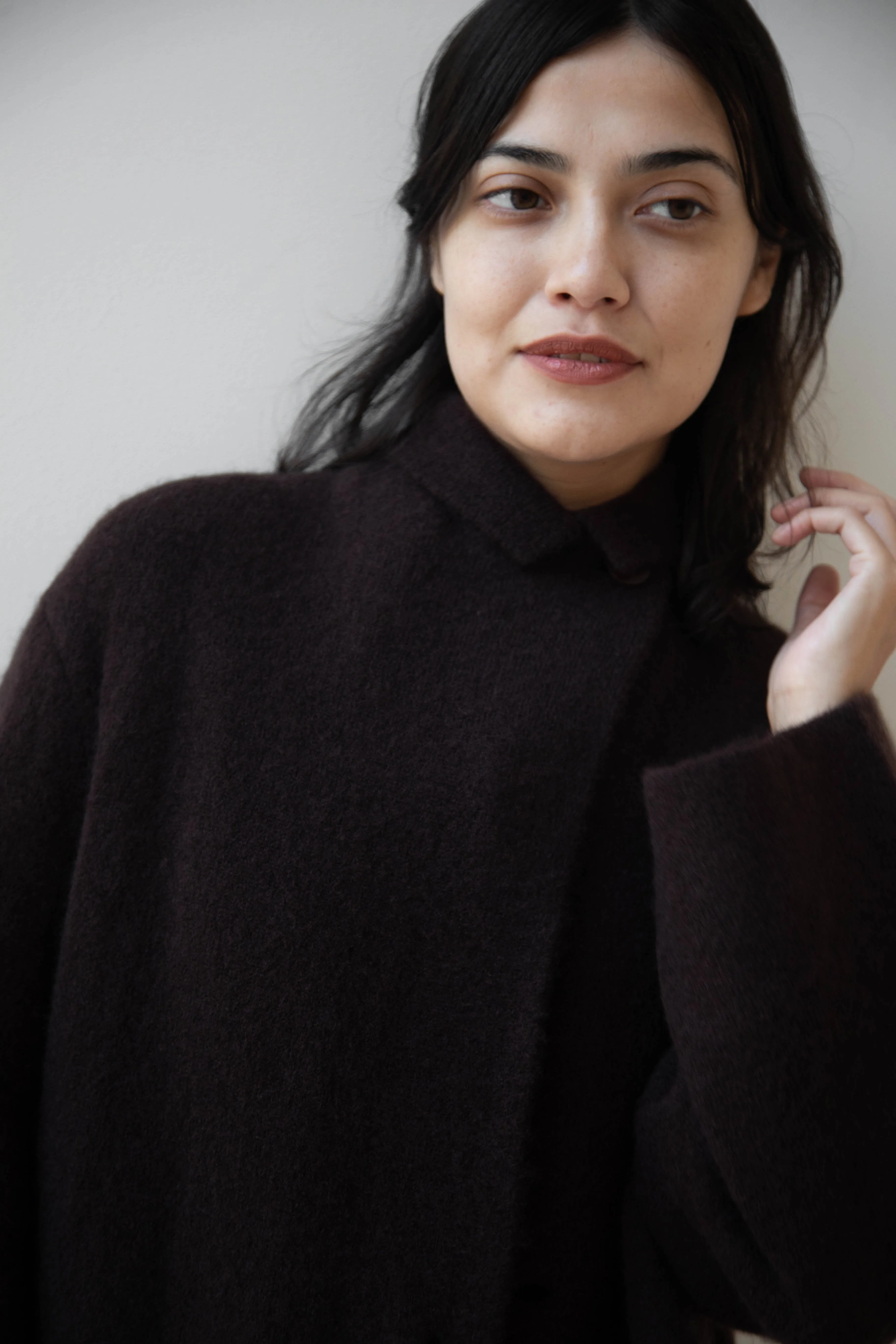 Boboutic | Cruel Touch Cashmere Silk Coat in Brown