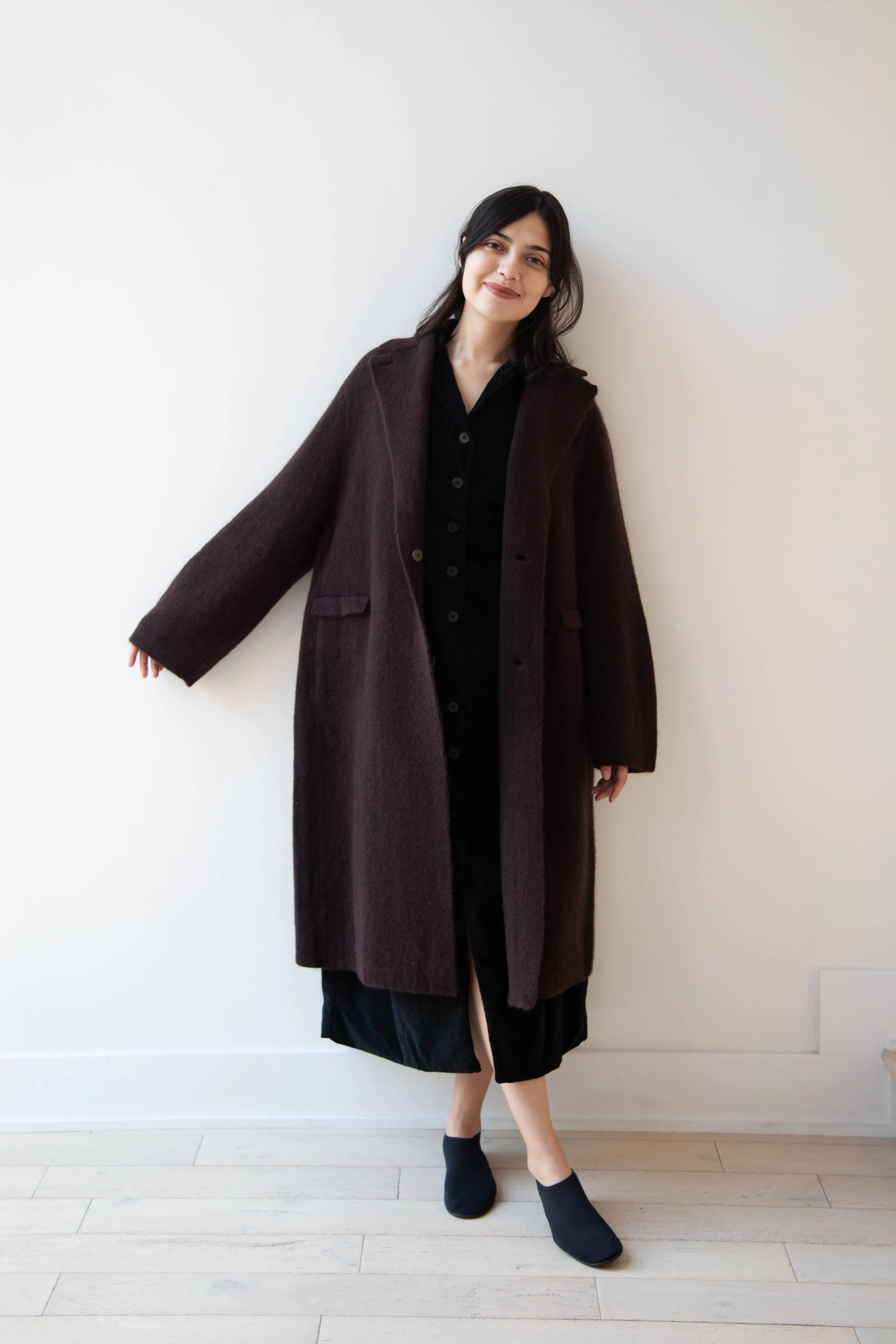 Boboutic | Cruel Touch Cashmere Silk Coat in Brown