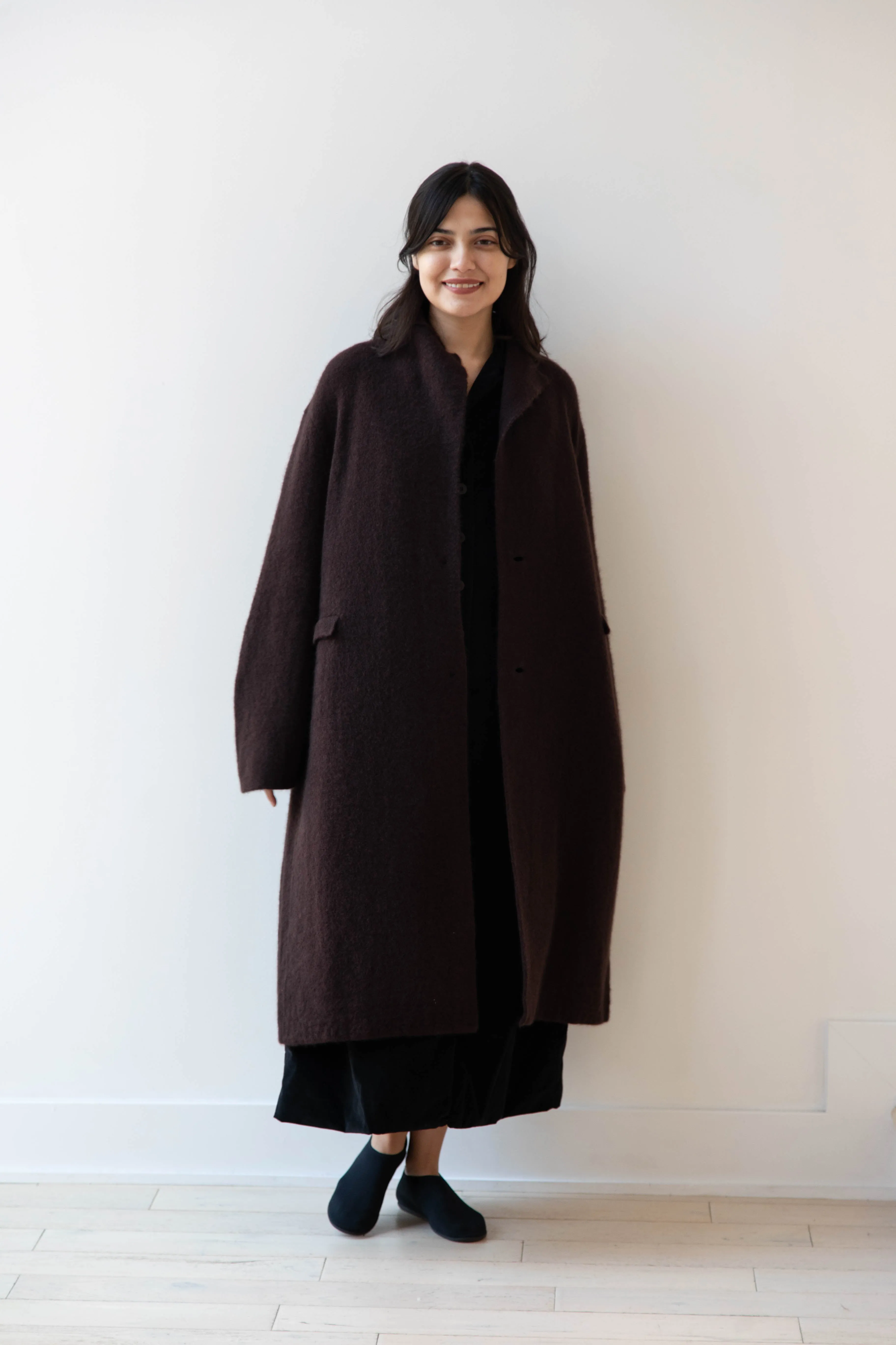 Boboutic | Cruel Touch Cashmere Silk Coat in Brown