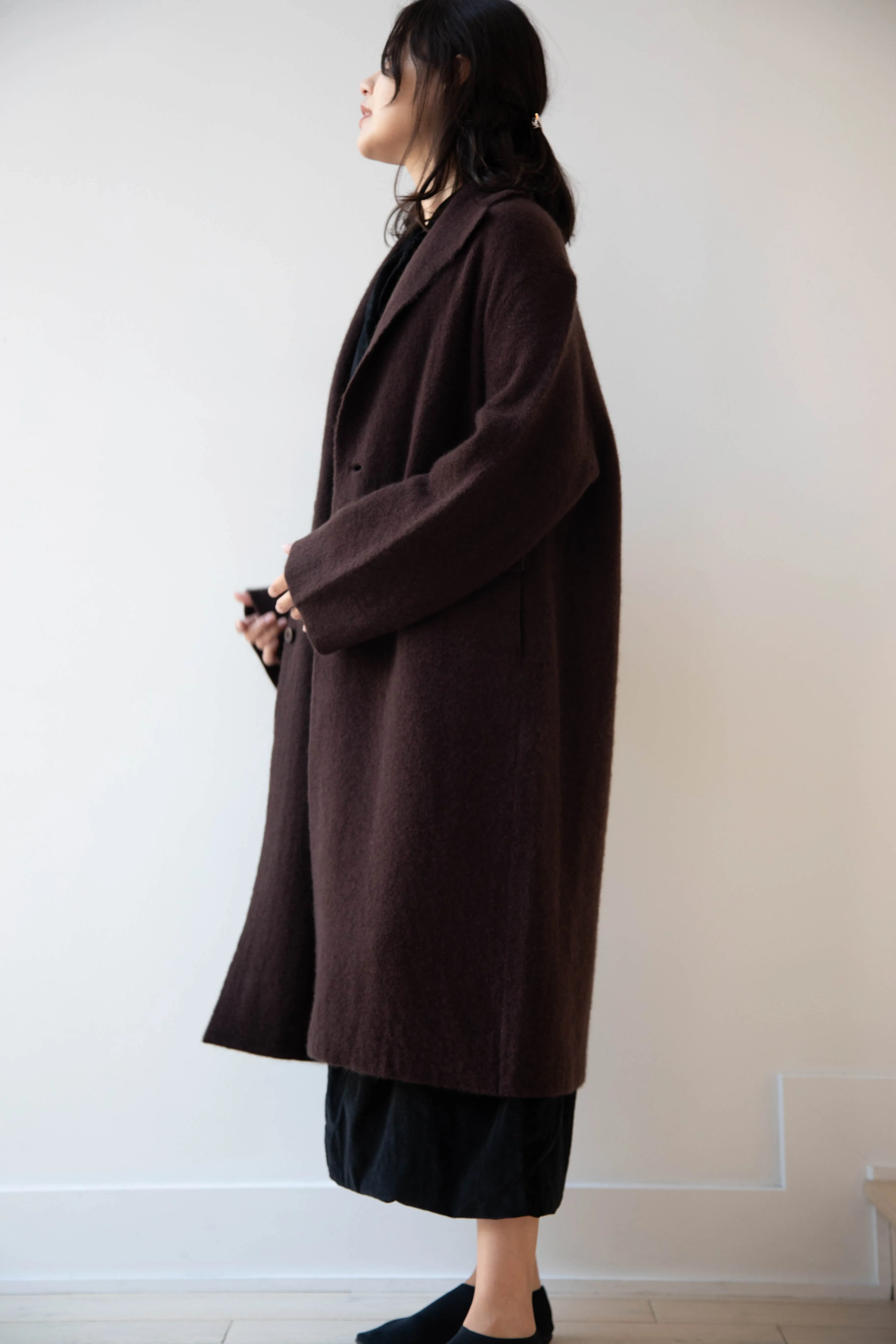 Boboutic | Cruel Touch Cashmere Silk Coat in Brown