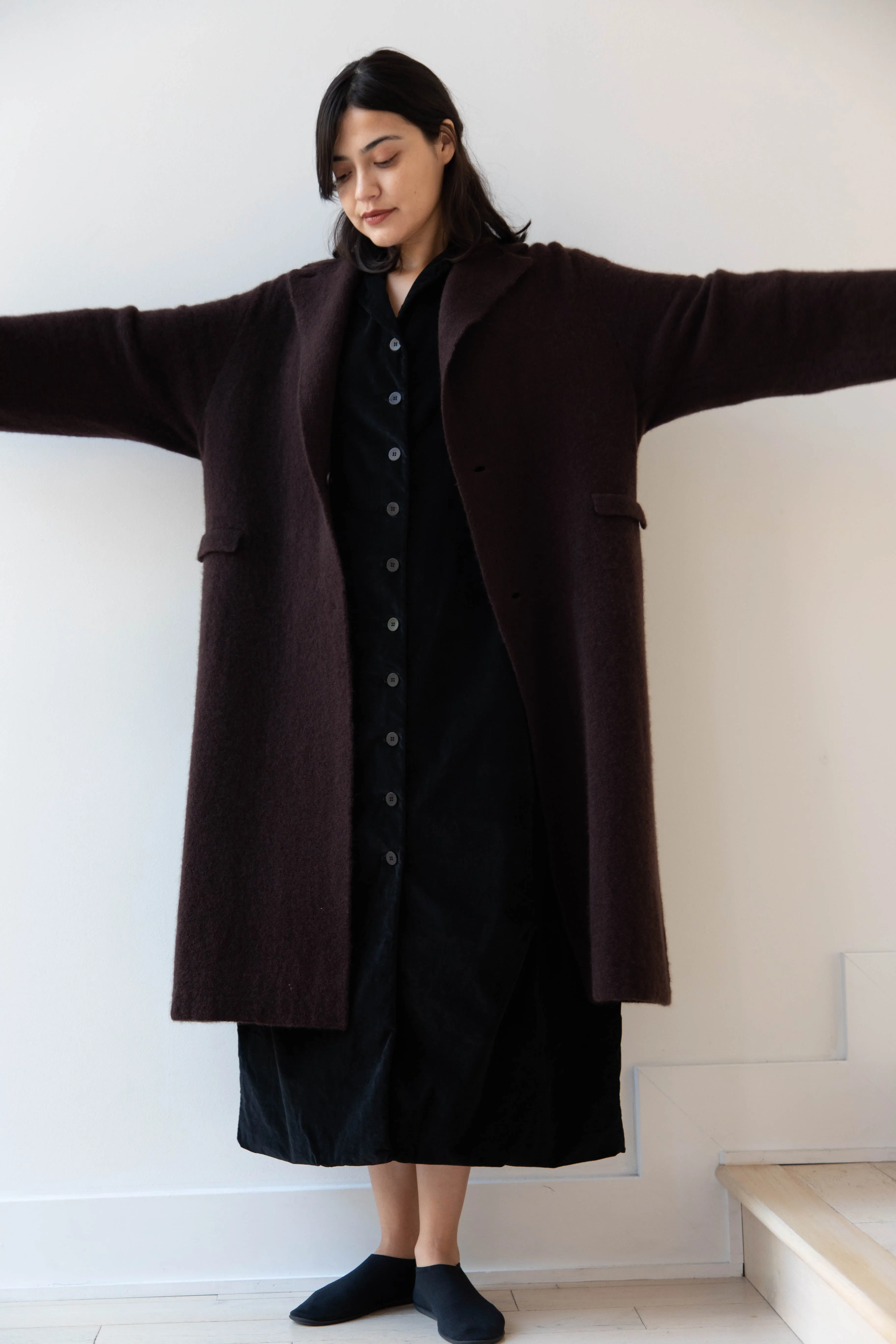 Boboutic | Cruel Touch Cashmere Silk Coat in Brown