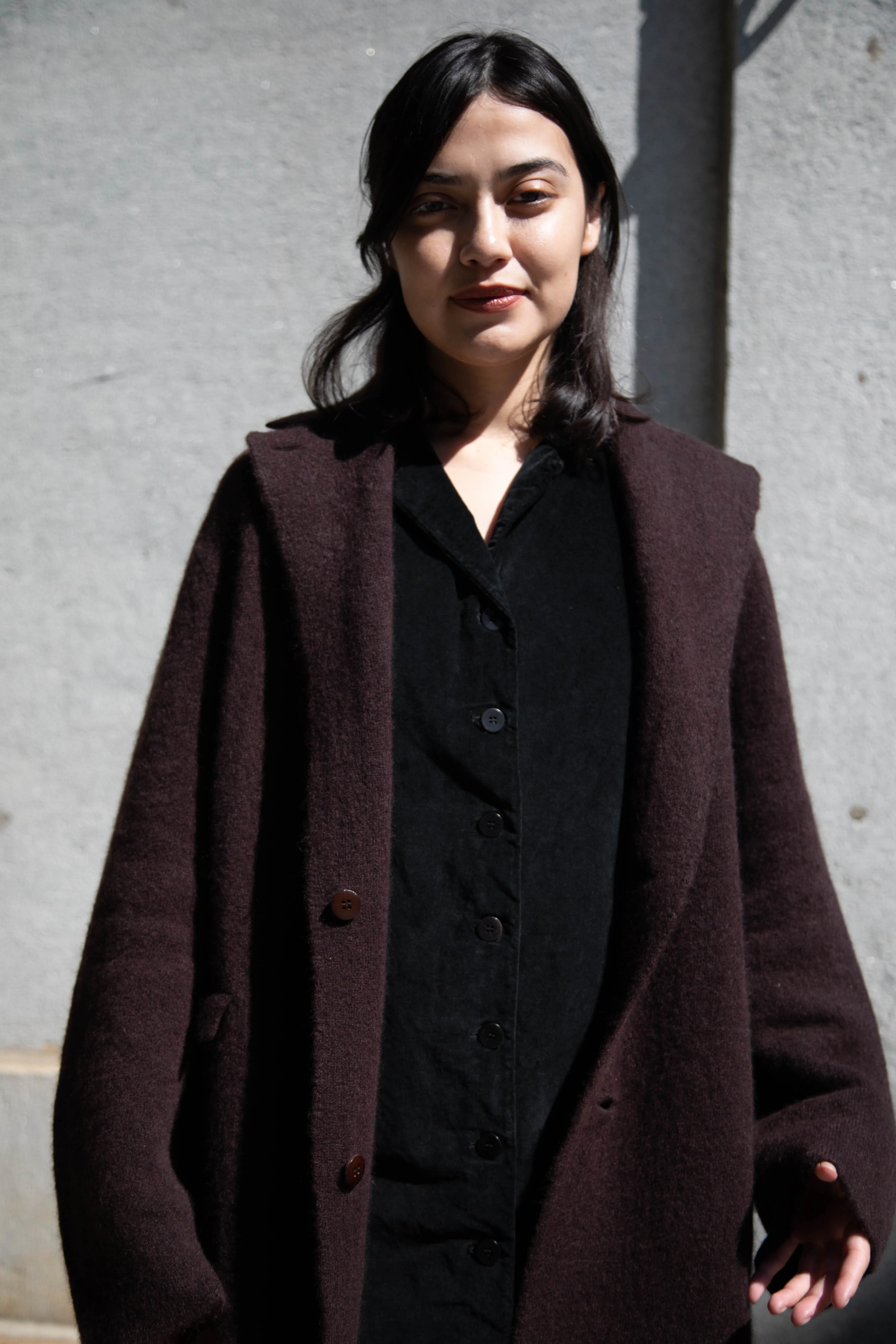Boboutic | Cruel Touch Cashmere Silk Coat in Brown