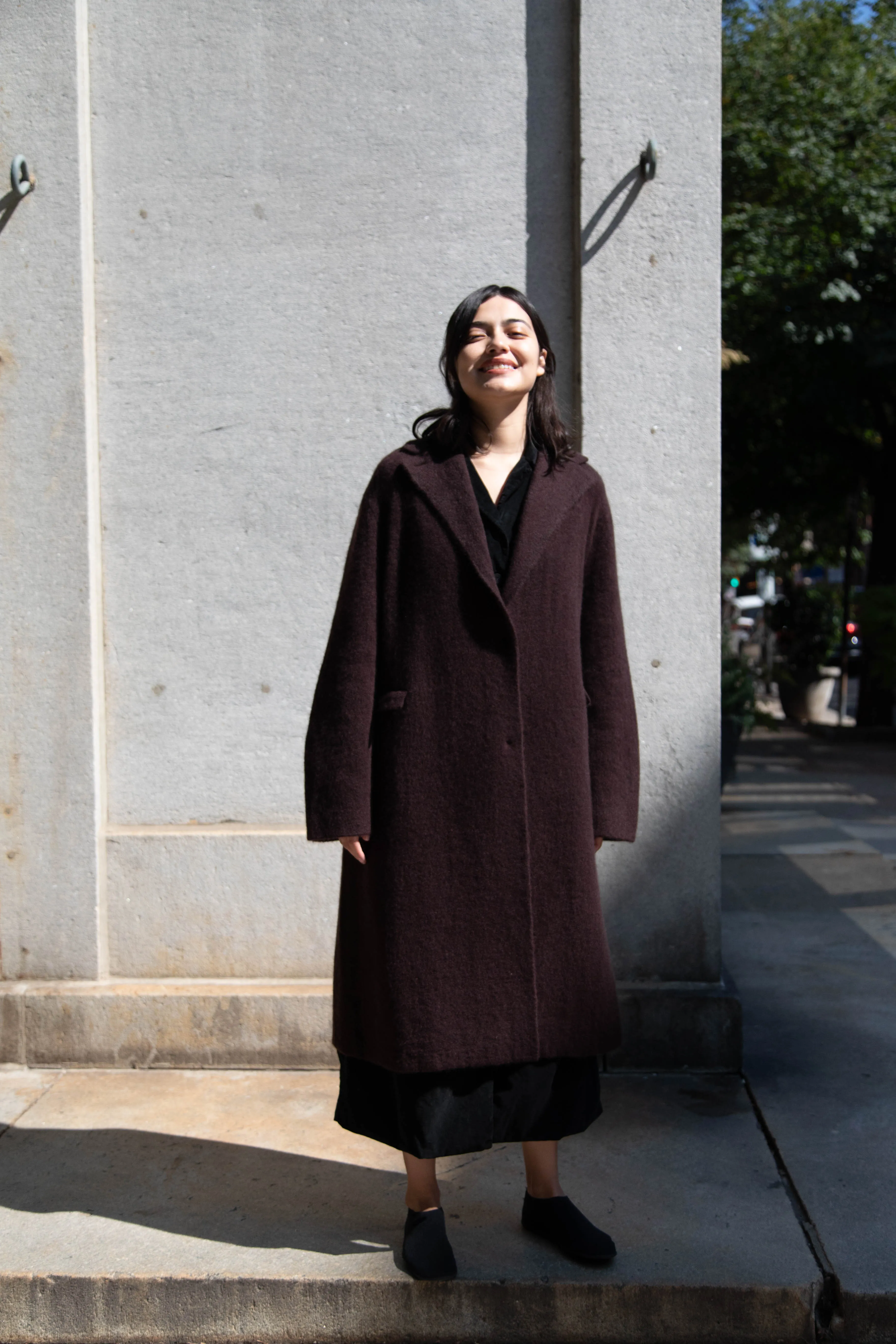 Boboutic | Cruel Touch Cashmere Silk Coat in Brown