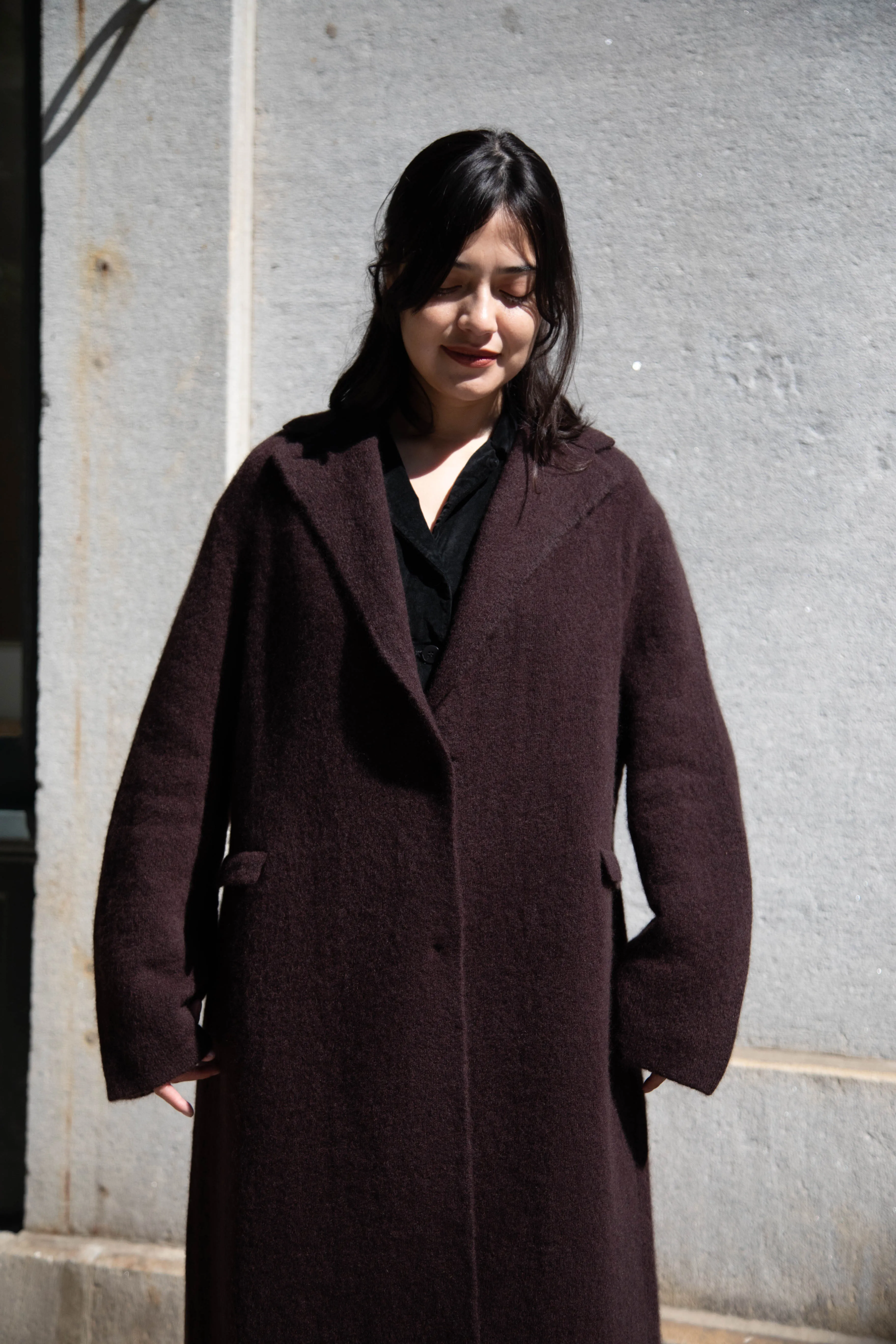 Boboutic | Cruel Touch Cashmere Silk Coat in Brown