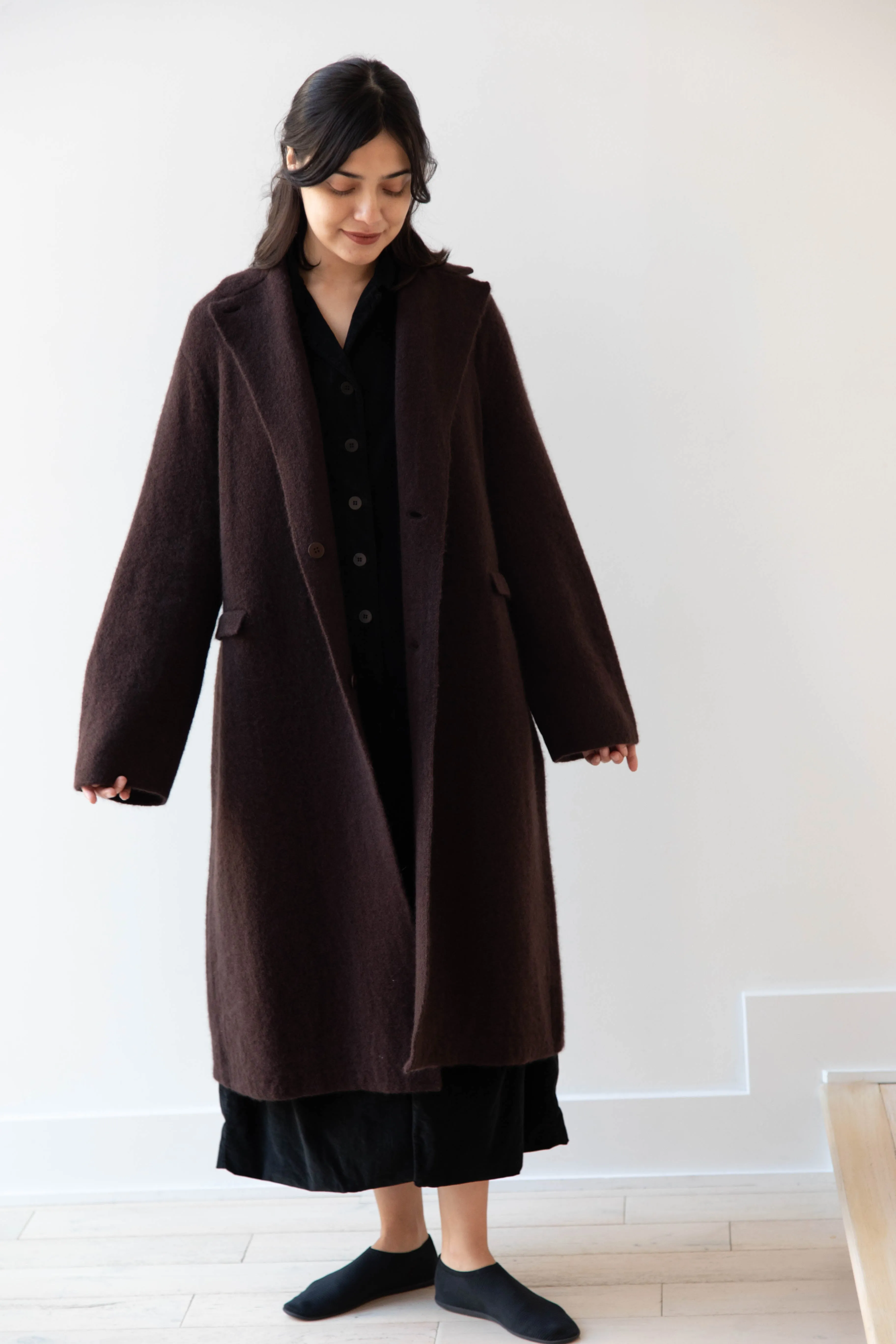 Boboutic | Cruel Touch Cashmere Silk Coat in Brown