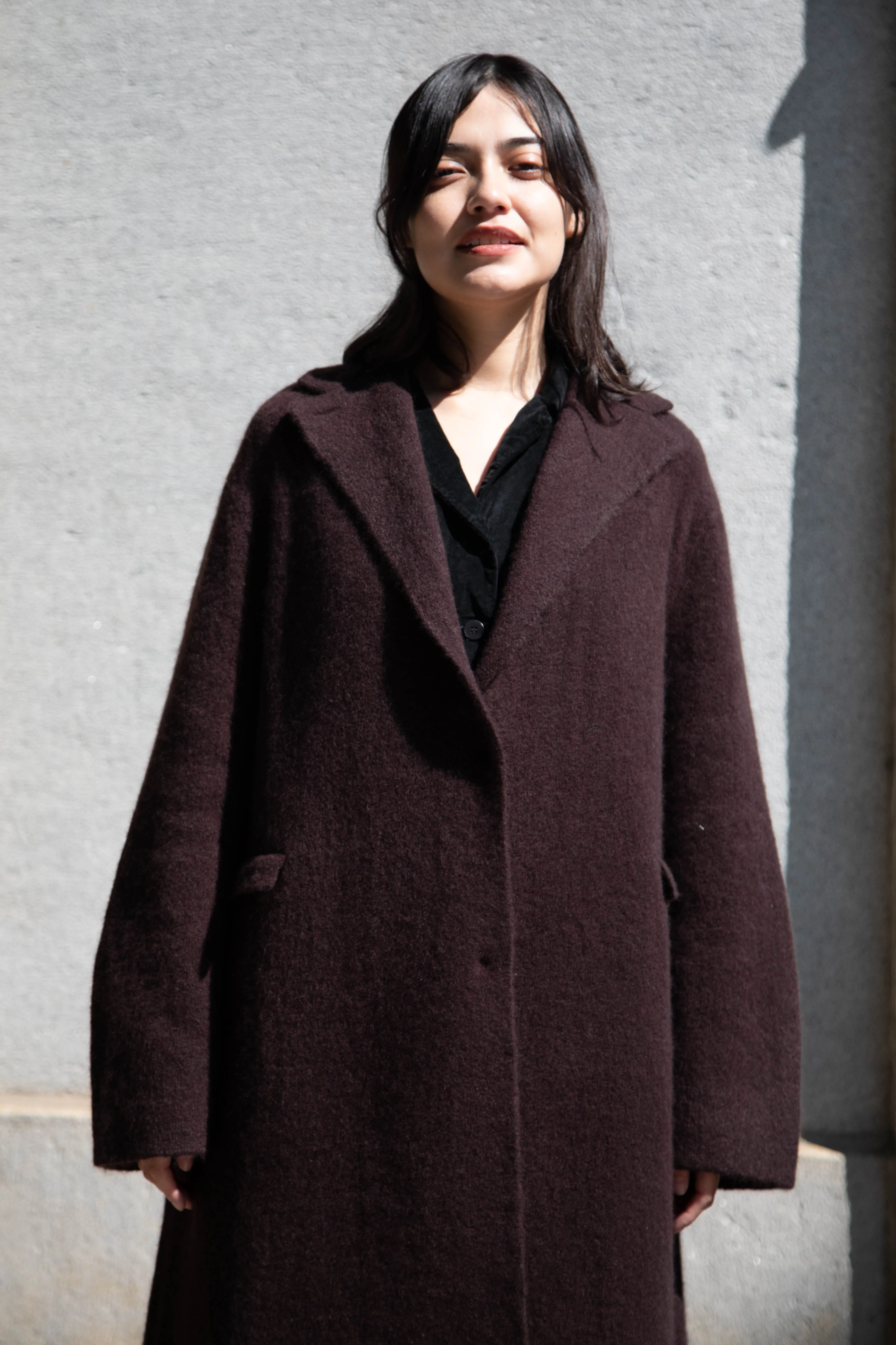 Boboutic | Cruel Touch Cashmere Silk Coat in Brown