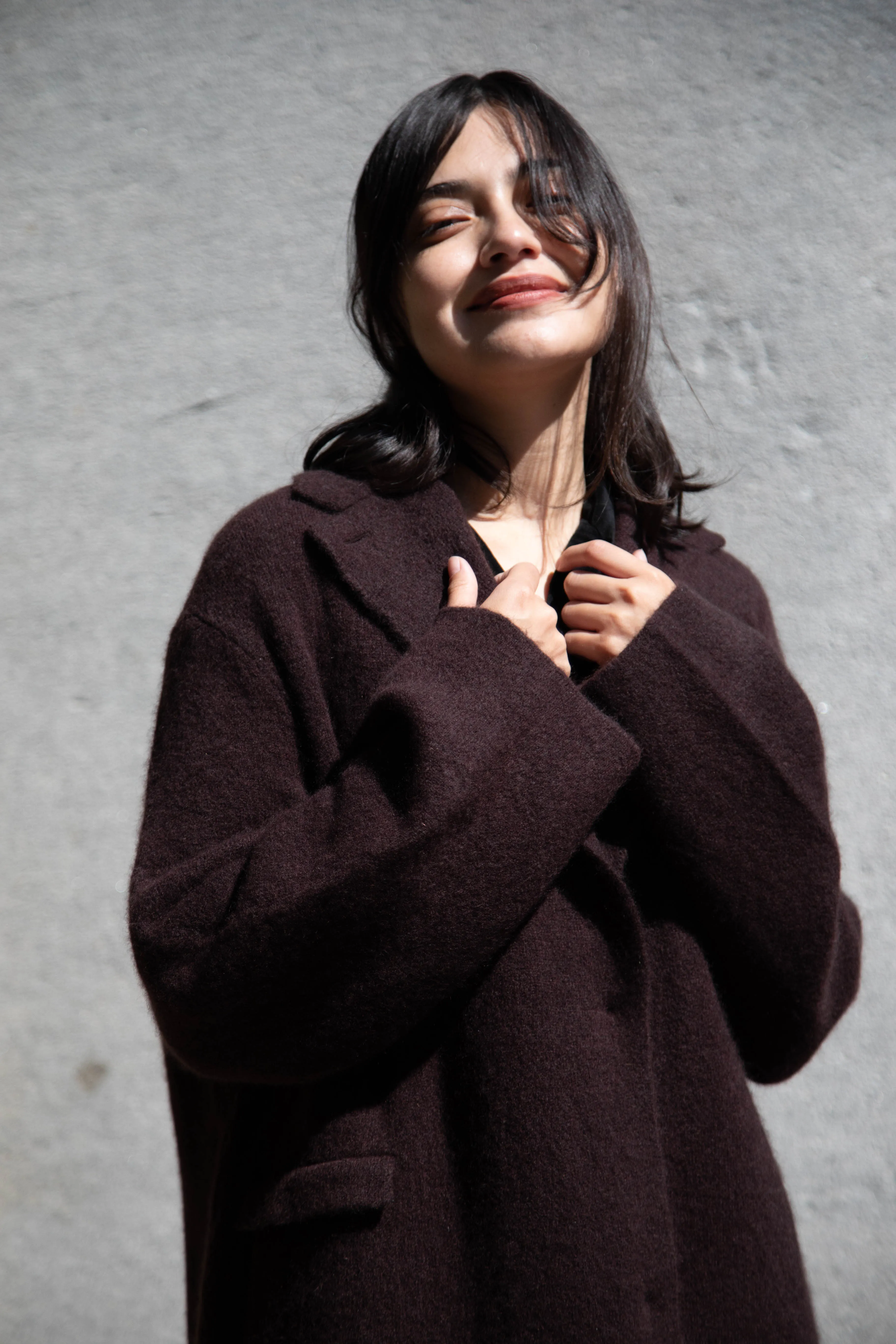 Boboutic | Cruel Touch Cashmere Silk Coat in Brown