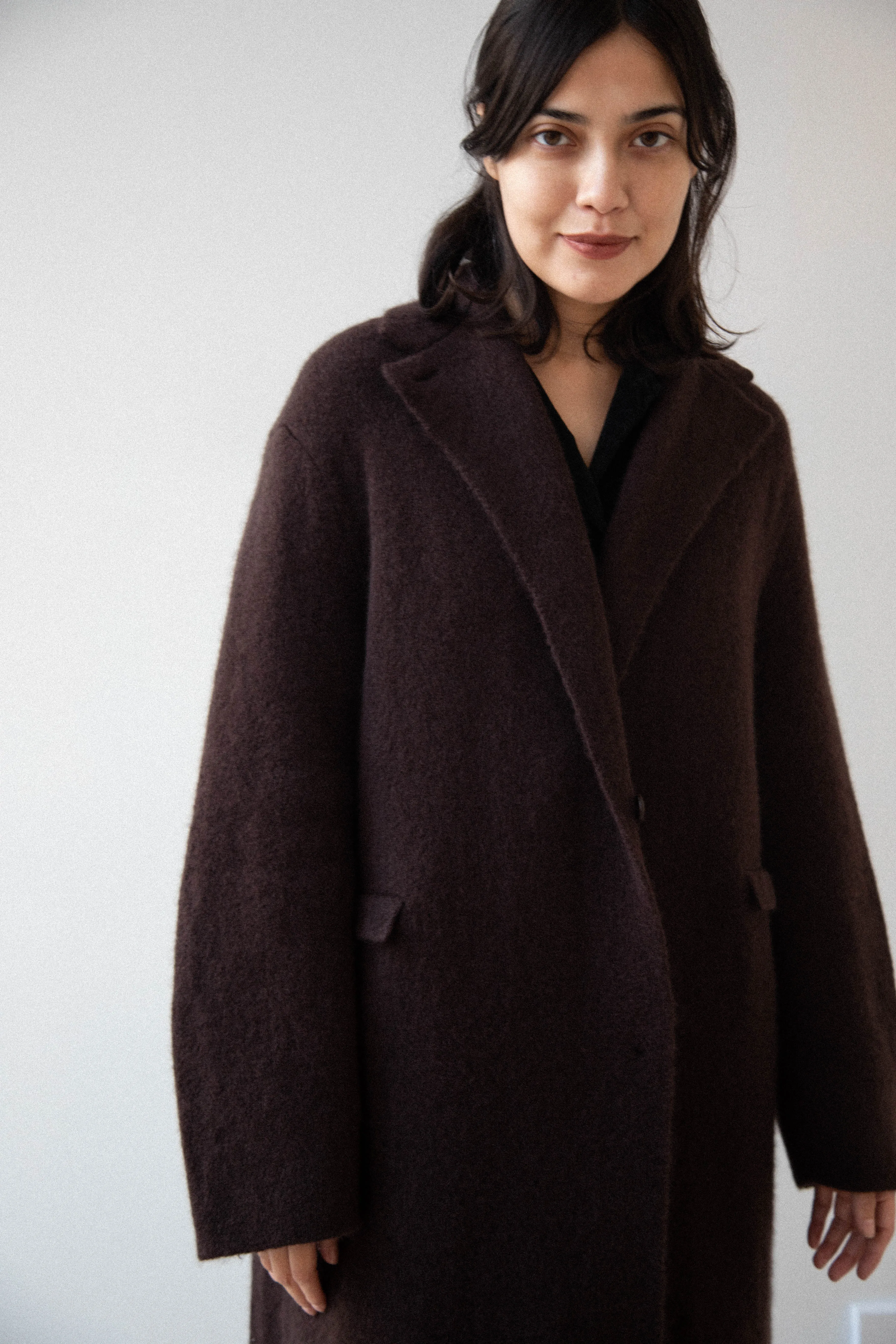 Boboutic | Cruel Touch Cashmere Silk Coat in Brown
