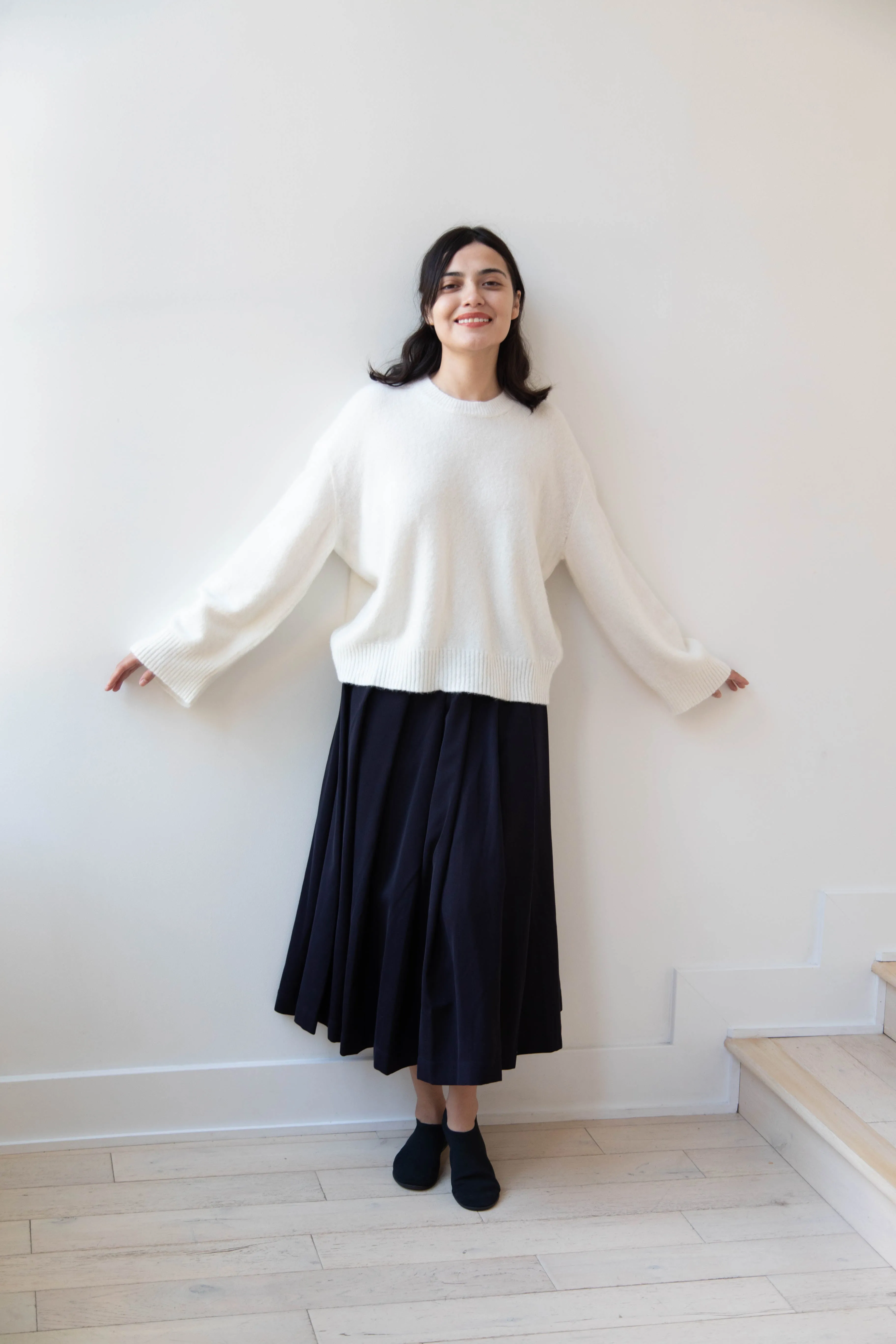 Boboutic | Cruel Touch Cashmere Silk Sweater in Milk