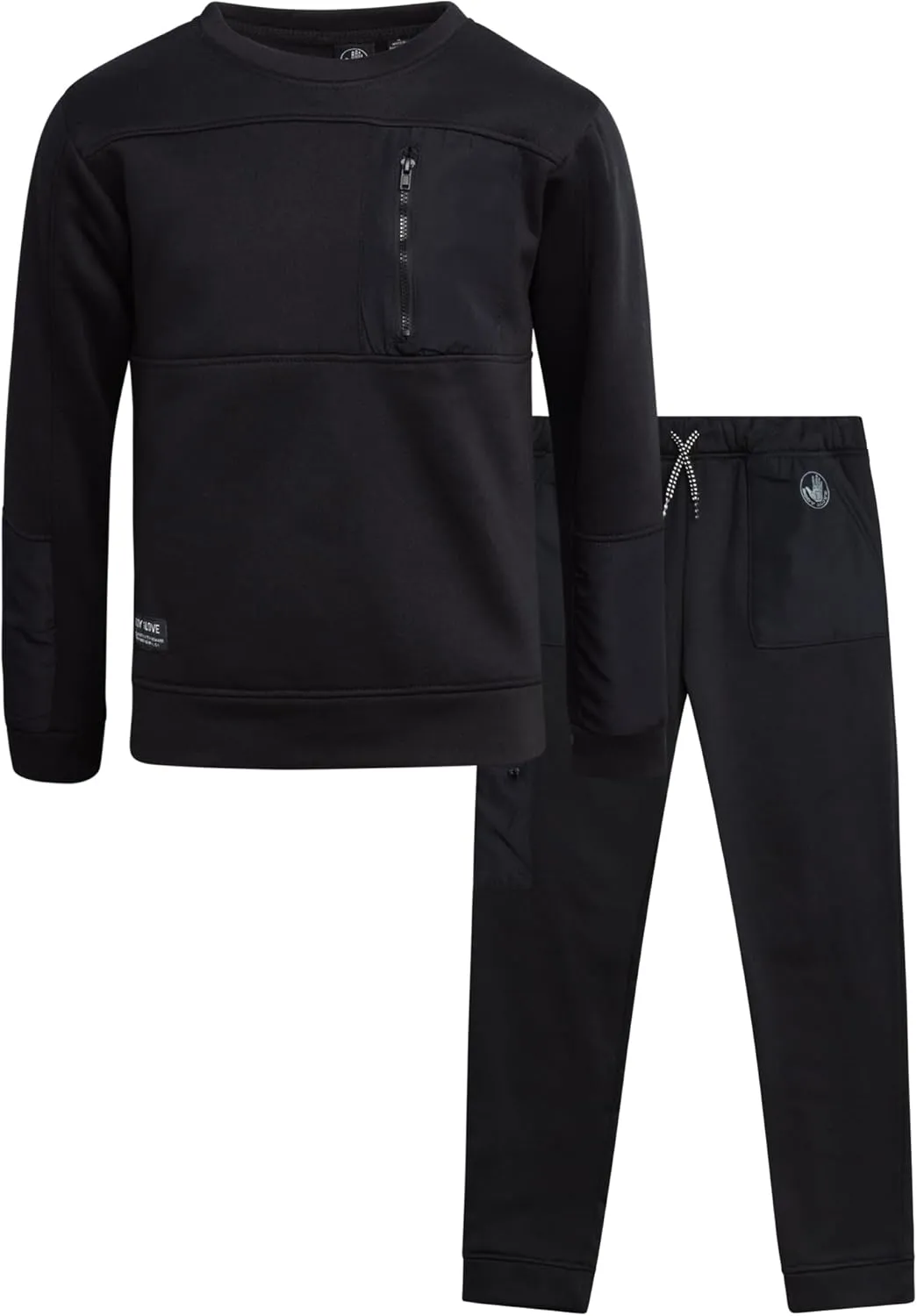Body Glove Boys' Jogger Set - 2 Piece Cozy Fleece Pullover Hooded Sweatshirt and Jogger Pants for Boys (8-12)