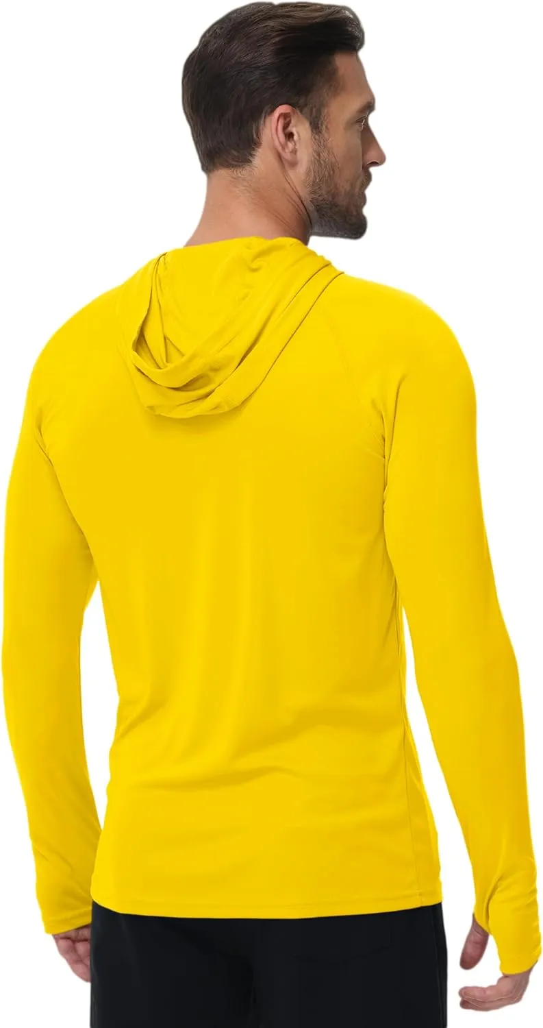 Boladeci Men's UPF 50  Sun Protection Lightweight Hoodie Shirts Long Sleeve Fishing Shirts SPF UV Hiking Swim