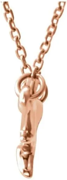 Branch Bar Charm Pendant Chain Necklace Adjustable 16" to 18" (37mm x 8.9mm)