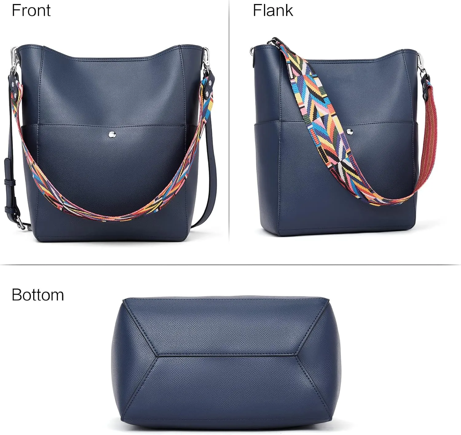 BROMEN Women Purses and Handbags Leather Hobo Bags Designer Shoulder Bucket Crossbody Purse