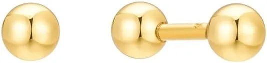 CAITLYNMINIMALIST Dainty Ball Studs 18K Gold Sterling Silver Delicate Versatile Simple Earrings for Women Gift for Her