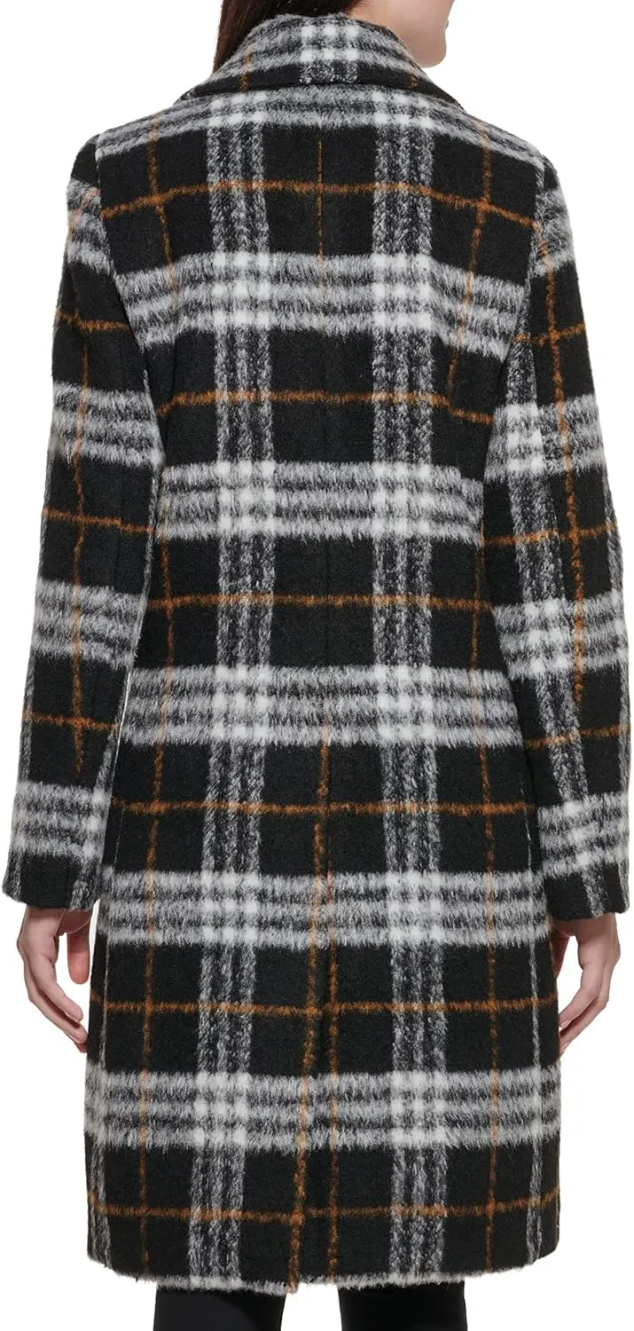Calvin Klein Women's Notch Collar Double Breast Patch Pocket Jacket