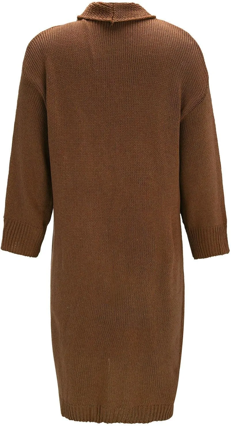 Cardigans for Women Casual Long Sleeve Button Sweater Cardigan Coat Loose Coarse Yarn Time Halloween Cardigan for
