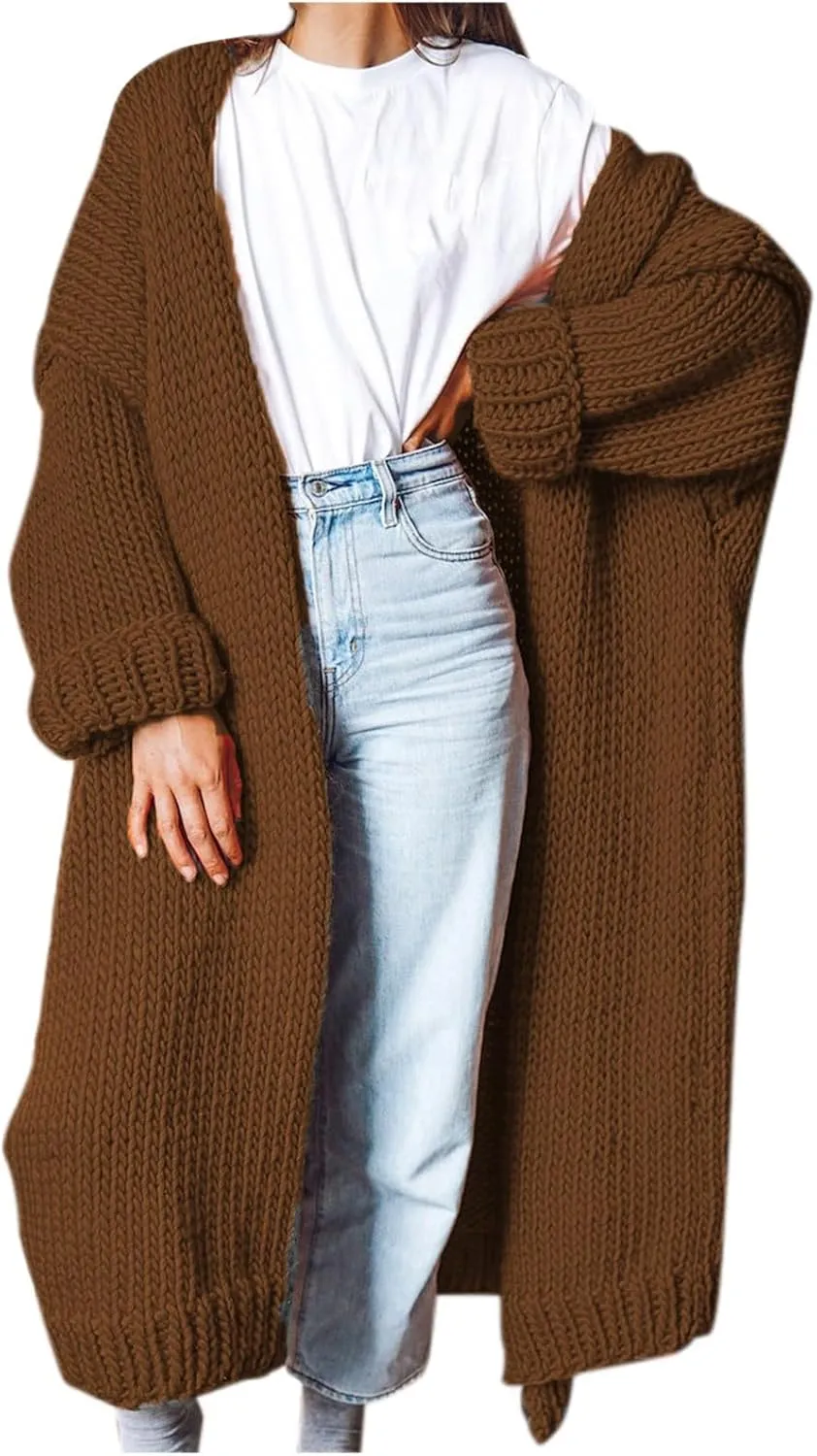 Cardigans for Women Casual Long Sleeve Button Sweater Cardigan Coat Loose Coarse Yarn Time Halloween Cardigan for