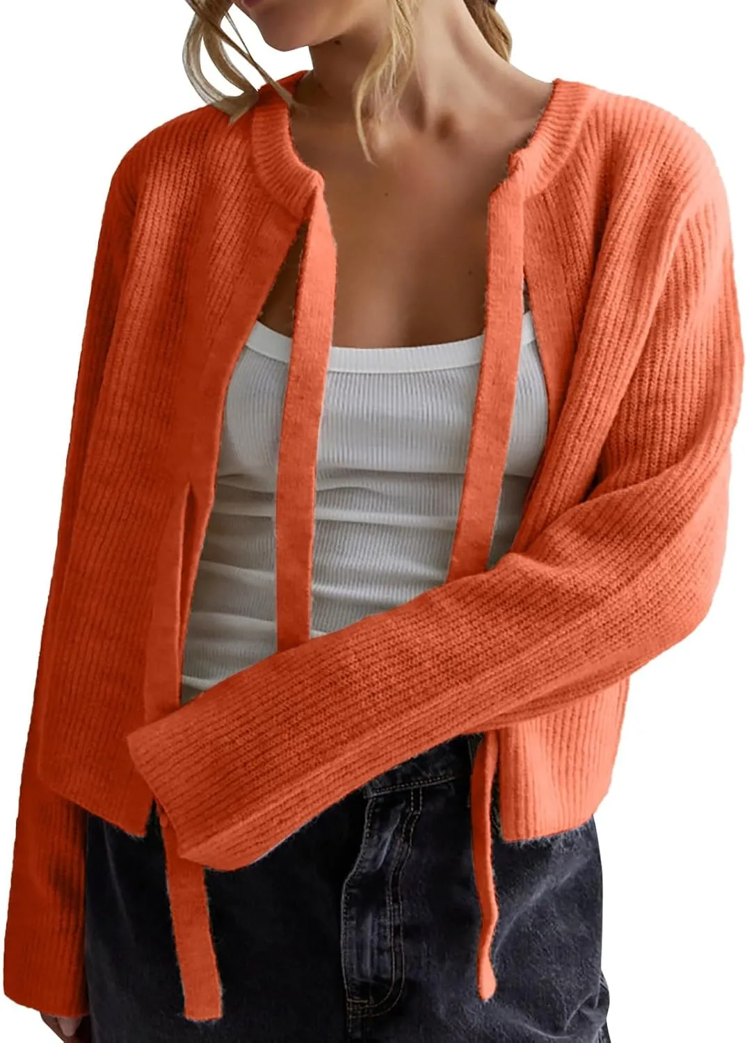 Cardigans for Women Casual Long Sleeve Button Sweater Cardigan Coat Loose Coarse Yarn Time Halloween Cardigan for
