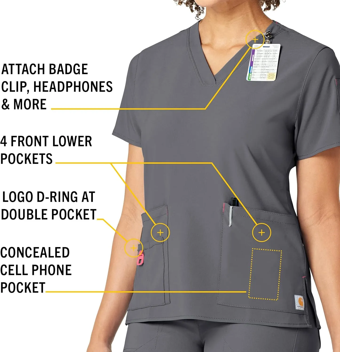 Carhartt Cross-Flex Women's Media Scrub Top