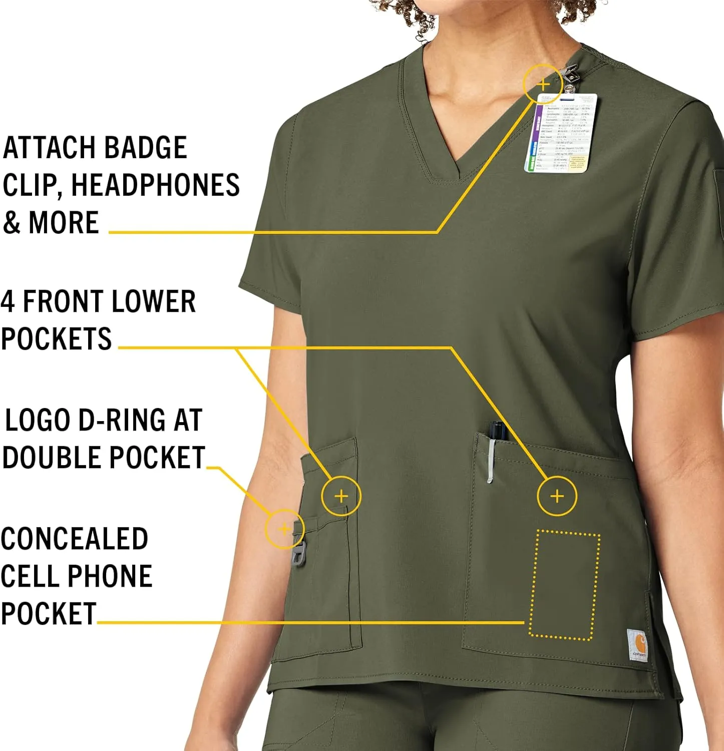 Carhartt Cross-Flex Women's Media Scrub Top