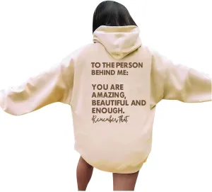 Christian Hoodies for Women Girls Jesus Loves You Letter Graphic Oversized Long Sleeve Pockets Bible Verse Hooded Sweatshirts