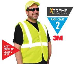Class 2 Zip Vest Yellow Mesh  M/L