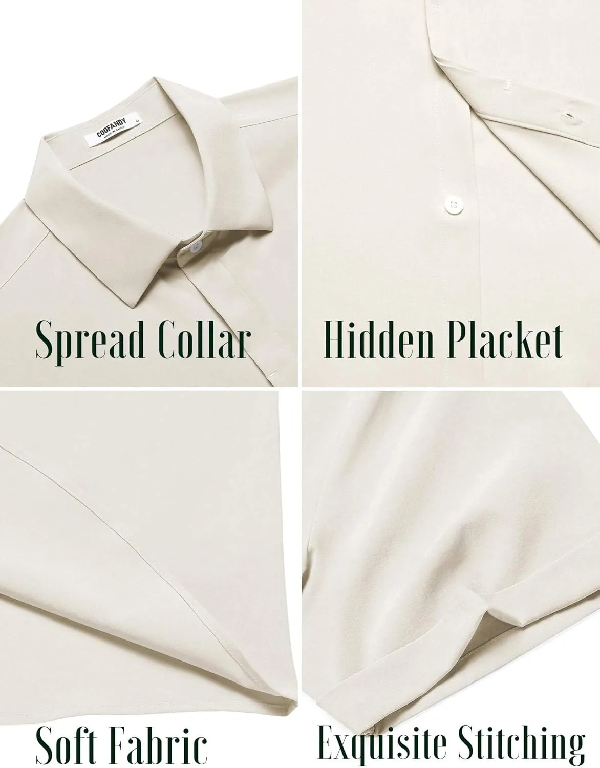 COOFANDY Mens Button Down Shirts Short Sleeve Casual Summer Beach Shirts for Men Vacation Wedding Linen Shirt