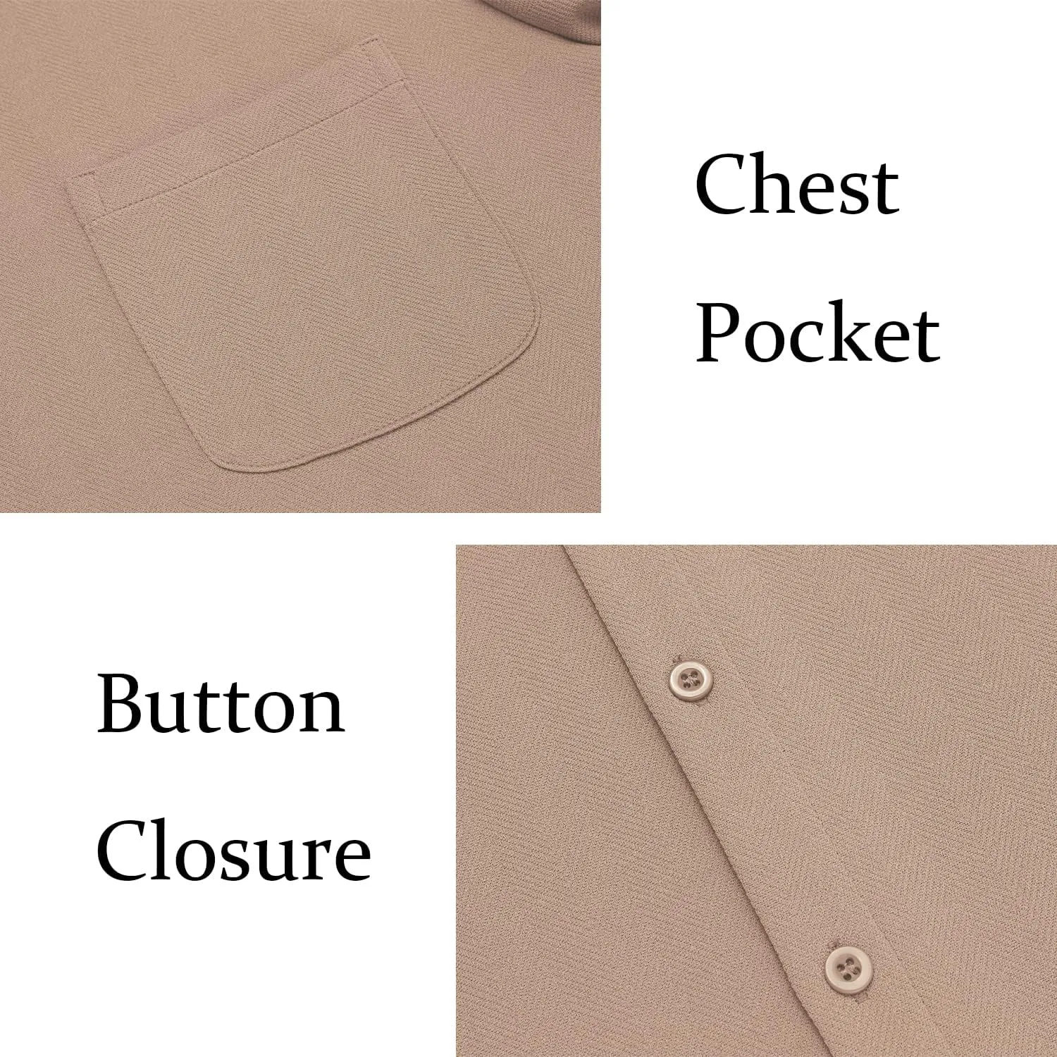 COOFANDY Men's Casual Button Down Shirts Short Sleeve Regular Fit Untucked Dress Shirts Knit Textured