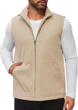 COOFANDY Men's Casual Outerwear Vest Lightweight Zip Up Sleeveless Jacket Outdoor Work Hiking Travel Golf Vest with Pockets