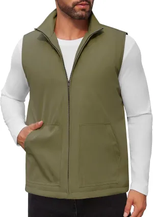 COOFANDY Men's Casual Outerwear Vest Lightweight Zip Up Sleeveless Jacket Outdoor Work Hiking Travel Golf Vest with Pockets