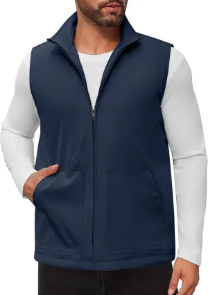 COOFANDY Men's Casual Outerwear Vest Lightweight Zip Up Sleeveless Jacket Outdoor Work Hiking Travel Golf Vest with Pockets