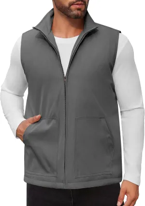 COOFANDY Men's Casual Outerwear Vest Lightweight Zip Up Sleeveless Jacket Outdoor Work Hiking Travel Golf Vest with Pockets