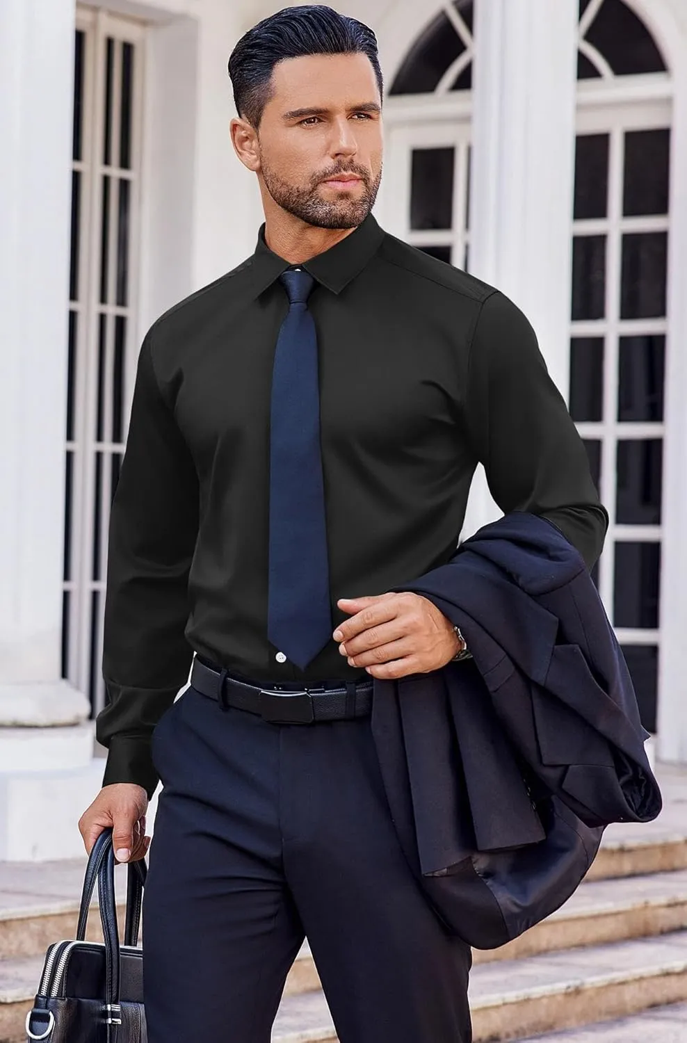 COOFANDY Mens Dress Shirt Long Sleeve Wrinkle Free Formal Shirts Business Casual Button Down Shirts