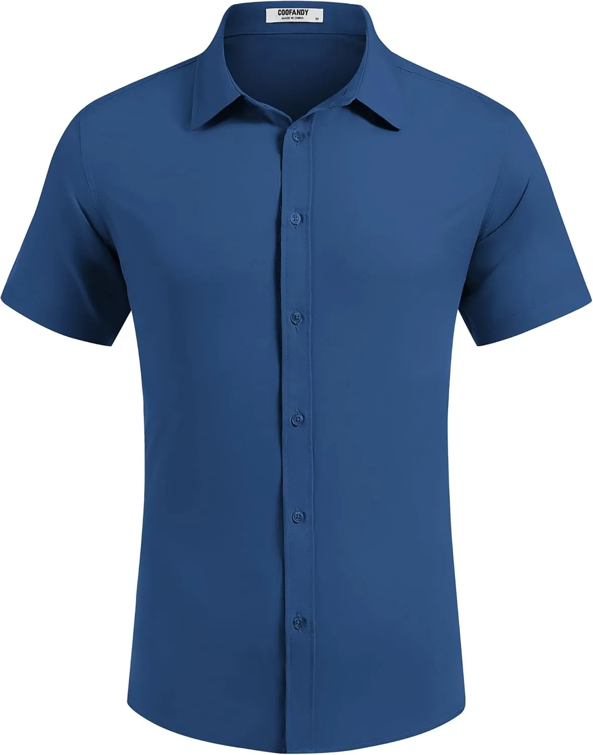 COOFANDY Mens Dress Shirts Button Down Short Sleeve Shirt Summer Shirts Business Casual Wedding Shirt